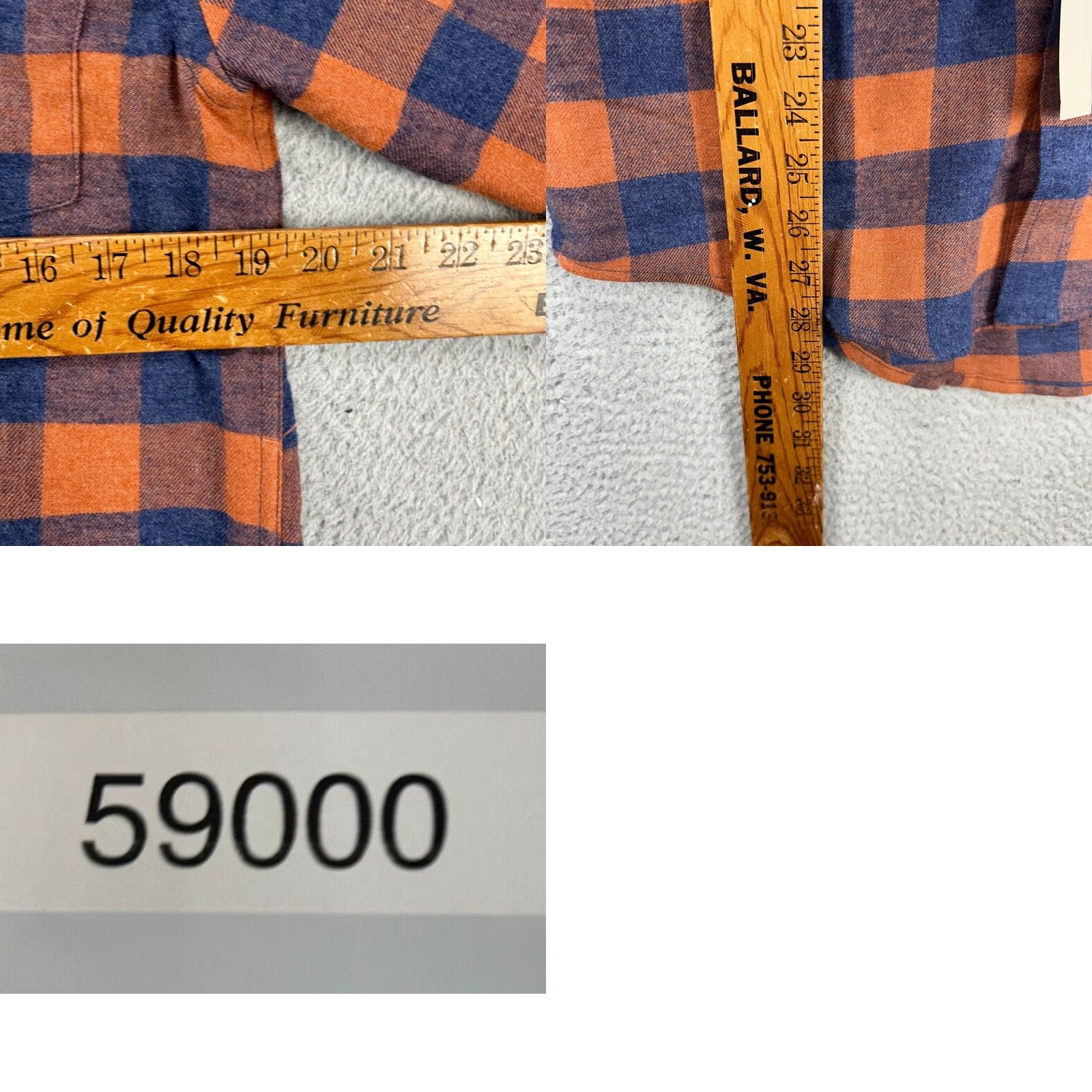 Izod VINTAGE Izod Flannel Shirt Mens Small Orange Blue Check Stratton Button Down Adult NEW Size US S / EU 44-46 / 1 - 8 Thumbnail