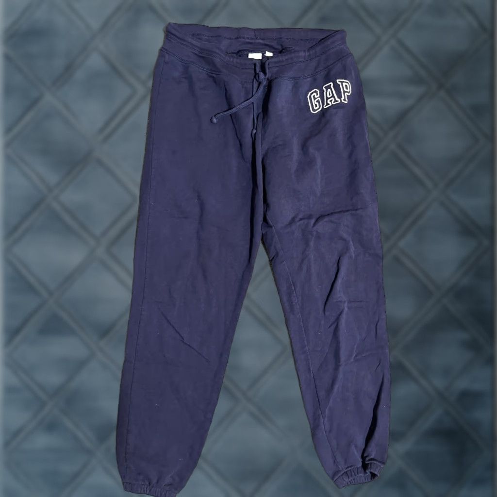 Gap VINTAGE Women’s Gap SweatPants Navy Blue Logo Solid Size Medium Lounge Size 32" / US 10 / IT 46 - 1 Thumbnail