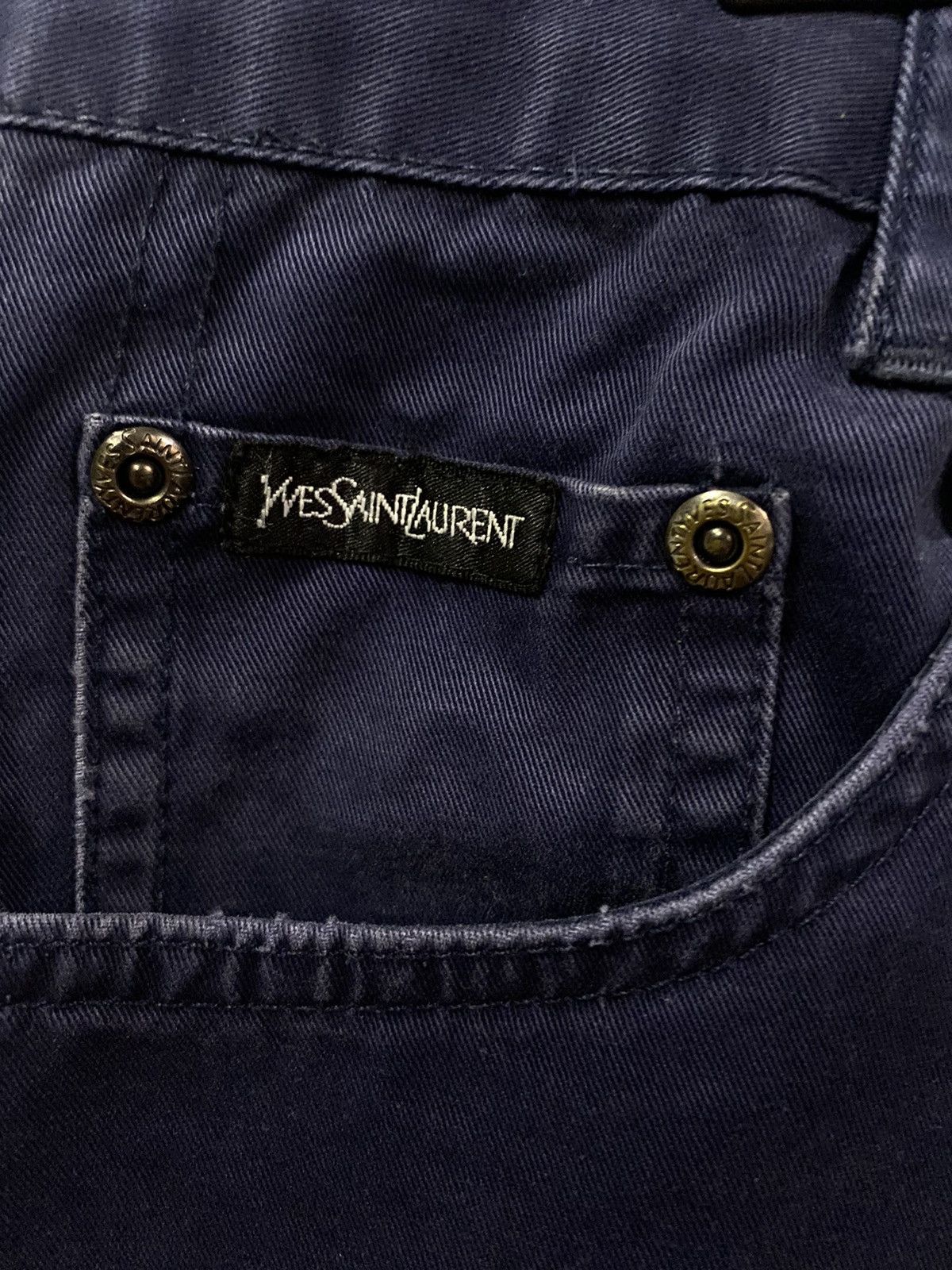Yves Saint Laurent 36x32 YSL Jeans Denim Pants Cotton Navy Size US 36 / EU 52 - 7 Thumbnail