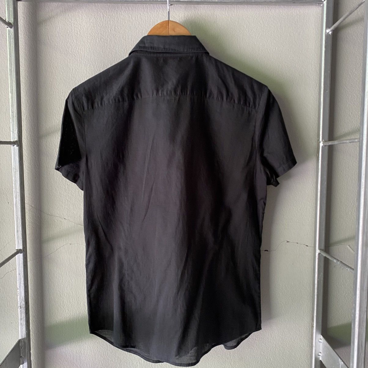 Sunao Kuwahara Sunao kuwahara Black textured shirt with mixed buttons Size M / US 6-8 / IT 42-44 - 15 Thumbnail