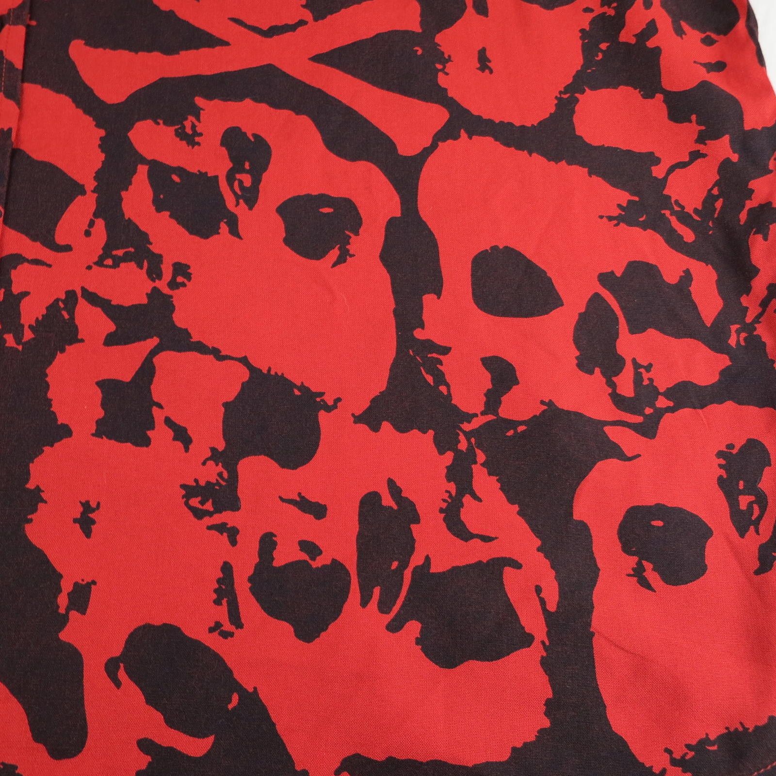 Hot Topic Hot Topic Red and Black Skull Print Short Sleeve Shirt XL Size US XL / EU 56 / 4 - 2 Thumbnail