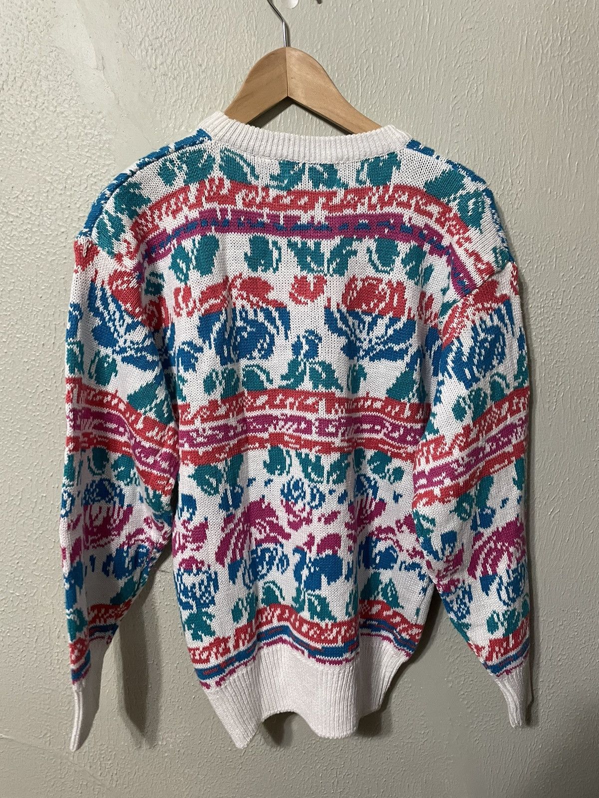 Vintage Vintage Neon Garden Knit Sweater Size US S / EU 44-46 / 1 - 1 Thumbnail