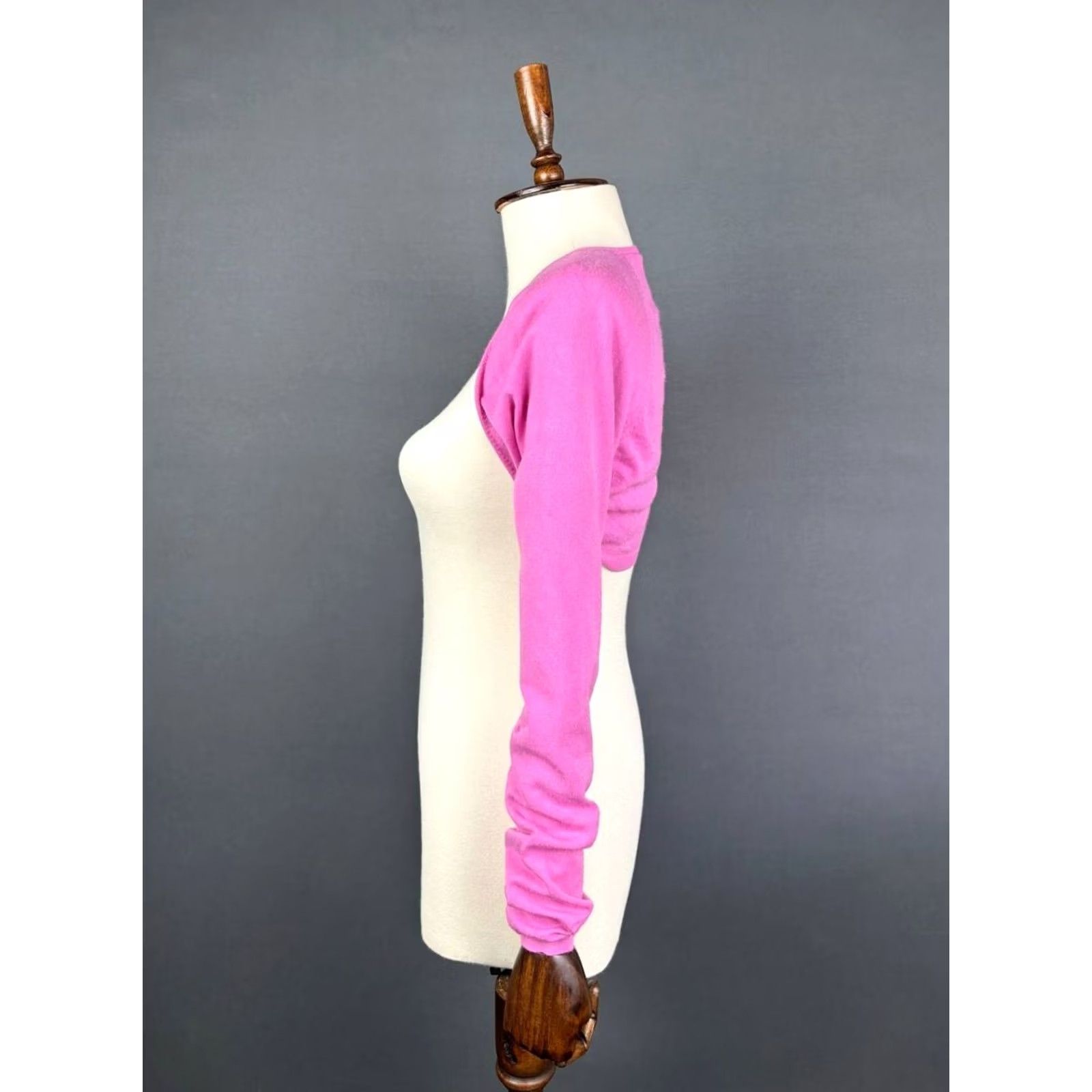 Versace Versus Versace Pink Blouse Shirt Small Women's Cropped Viscose Logo 90s Style Size S / US 4 / IT 40 - 2 Thumbnail