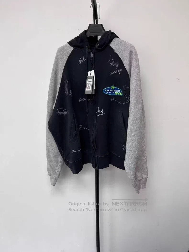 Balenciaga Balenciaga Banana pattern raglan sleeve oversized zip hood Size US L / EU 52-54 / 3 - 1 Thumbnail