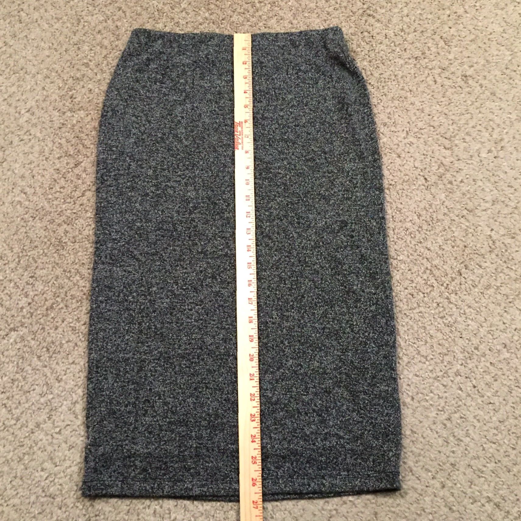 Old Navy Old Navy Skirt XS Gray Midi Elastic Waist Pull On Heather Gray Solid Women Size 26" / US 2 / IT 38 - 4 Thumbnail