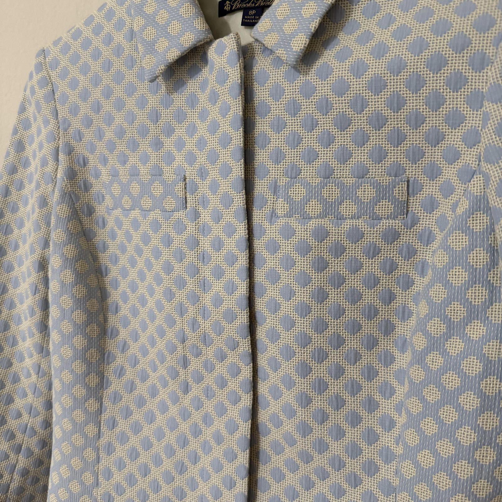 Brooks Brothers Brooks Brothers Jacket Women's 8P Blue Jacquard Size M / US 6-8 / IT 42-44 - 2 Thumbnail