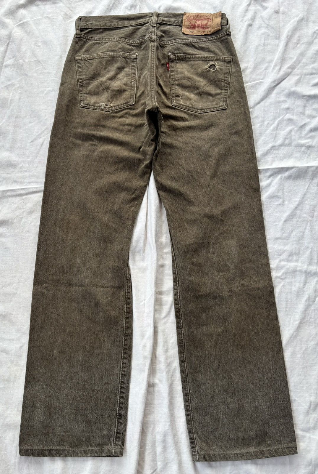 Kapital THRASHED Rusty Brown Levis 501 Distress Denim Rick Owens Size US 30 / EU 46 - 10 Thumbnail