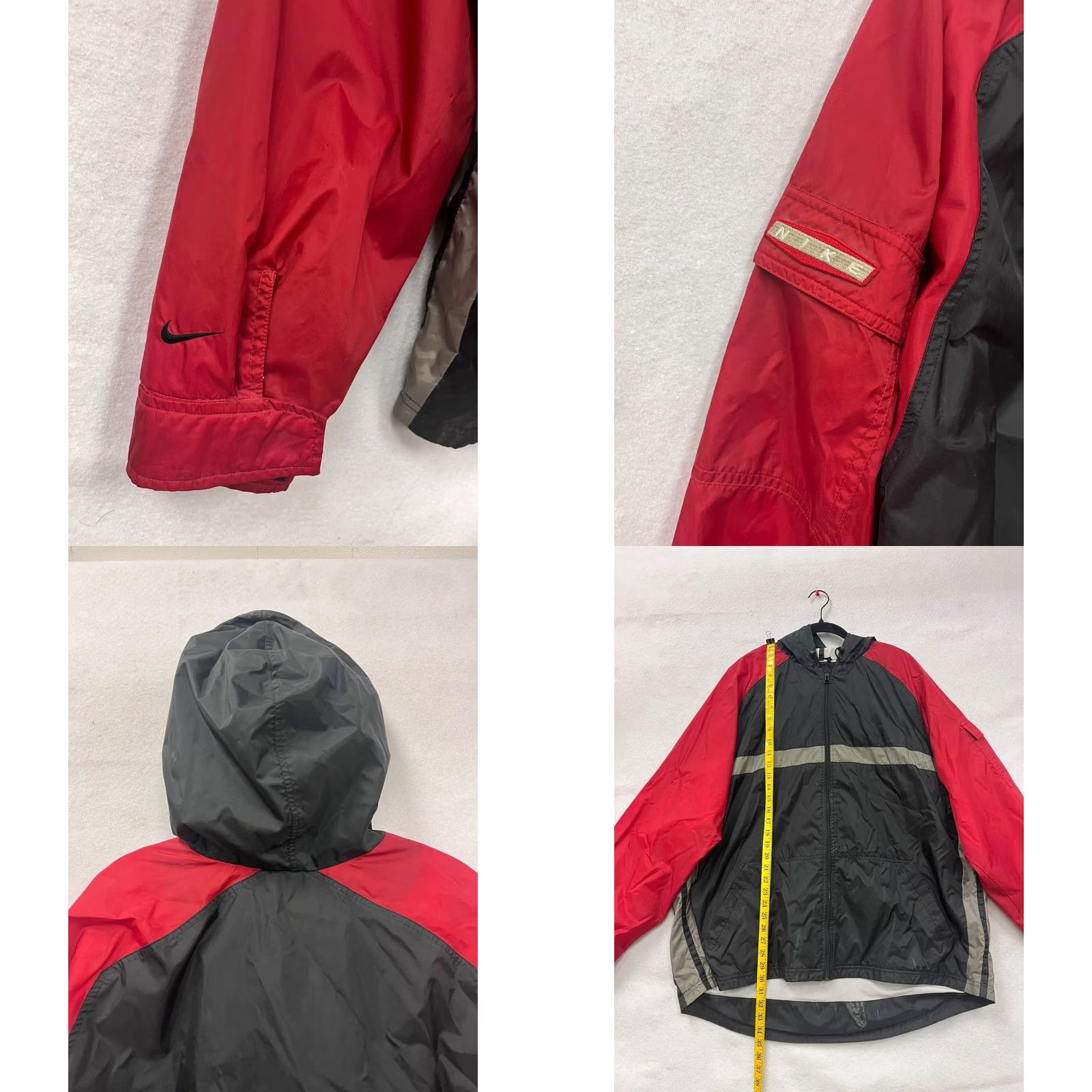 Nike VINTAGE Nike Jacket Windbreaker Full Zip Mens 3XL Black Swoosh Weathered Size US XXL / EU 58 / 5 - 8 Thumbnail