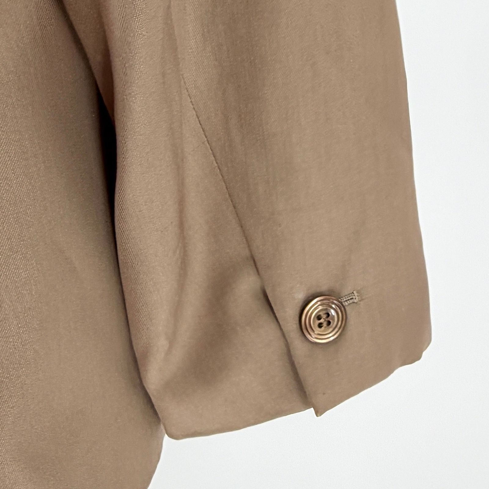 Louis Feraud Vintage 90s Féraud Beige Tailored 100% Wool Blazer Size XL / US 12-14 / IT 48-50 - 6 Thumbnail