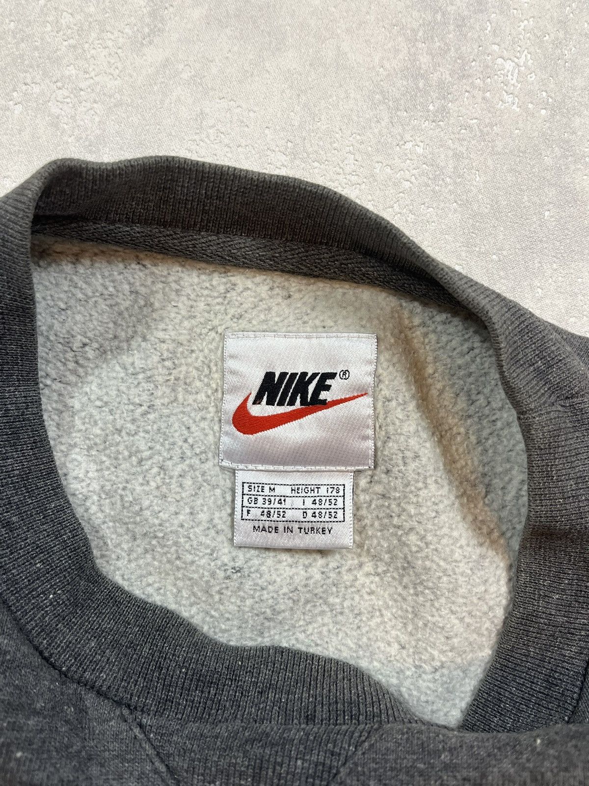 Nike × Vintage 90s Nike Big Central Swoosh Vintage Y2K Oversized Sweatshirt Size US M / EU 48-50 / 2 - 3 Thumbnail