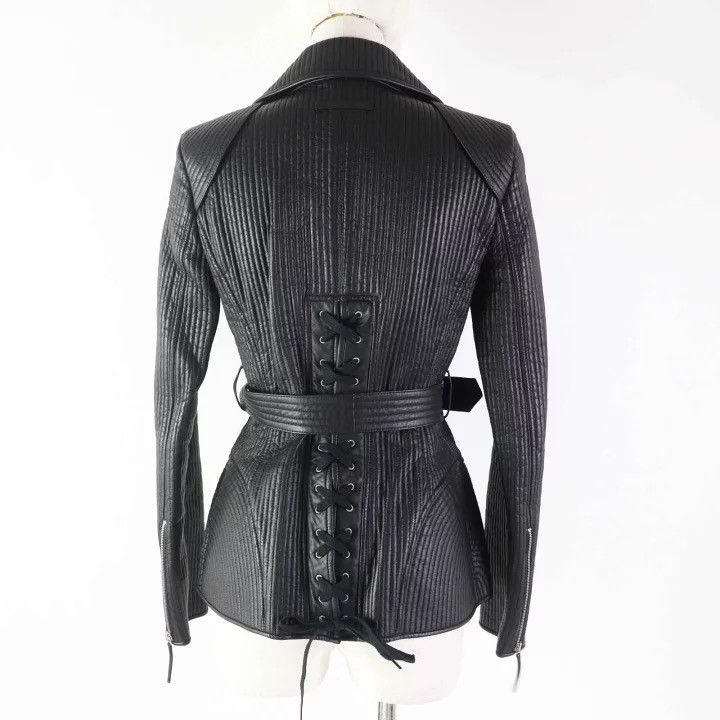 Jean Paul Gaultier Jean paul gaultier Lamb Leather Jacket Size S / US 4 / IT 40 - 4 Thumbnail