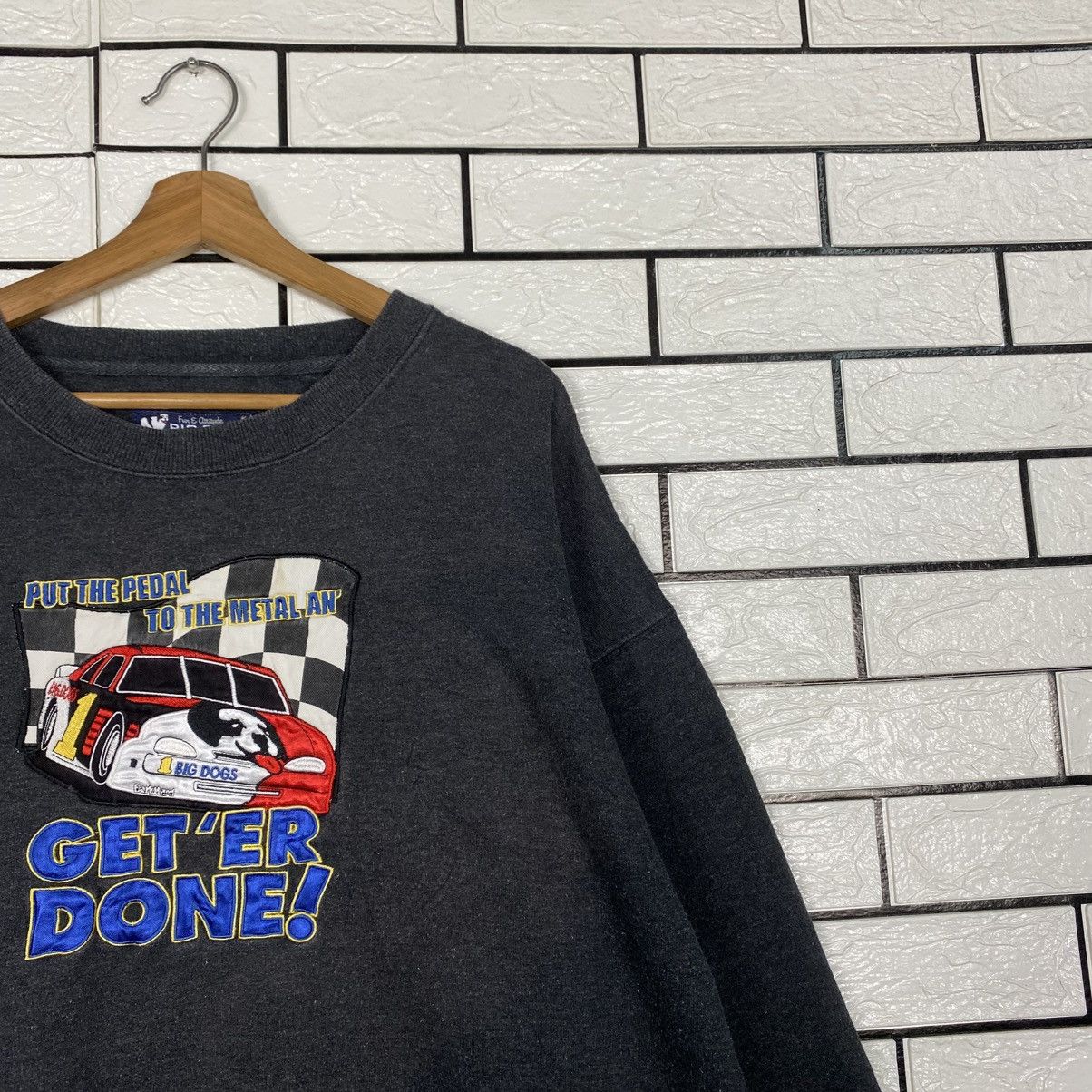 Japanese Brand 📌Vintage Sweatshirt Big Dogs Big Logo Embroidery Size US XL / EU 56 / 4 - 7 Thumbnail