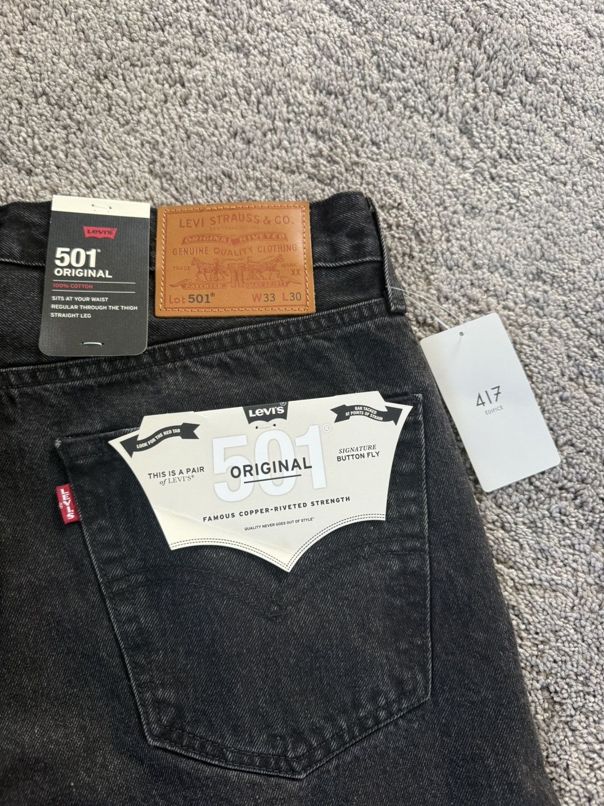 Edifice Japan × Levi's Levi’s x Edifice Black 501 Anniversary Denim Size US 33 - 5 Thumbnail