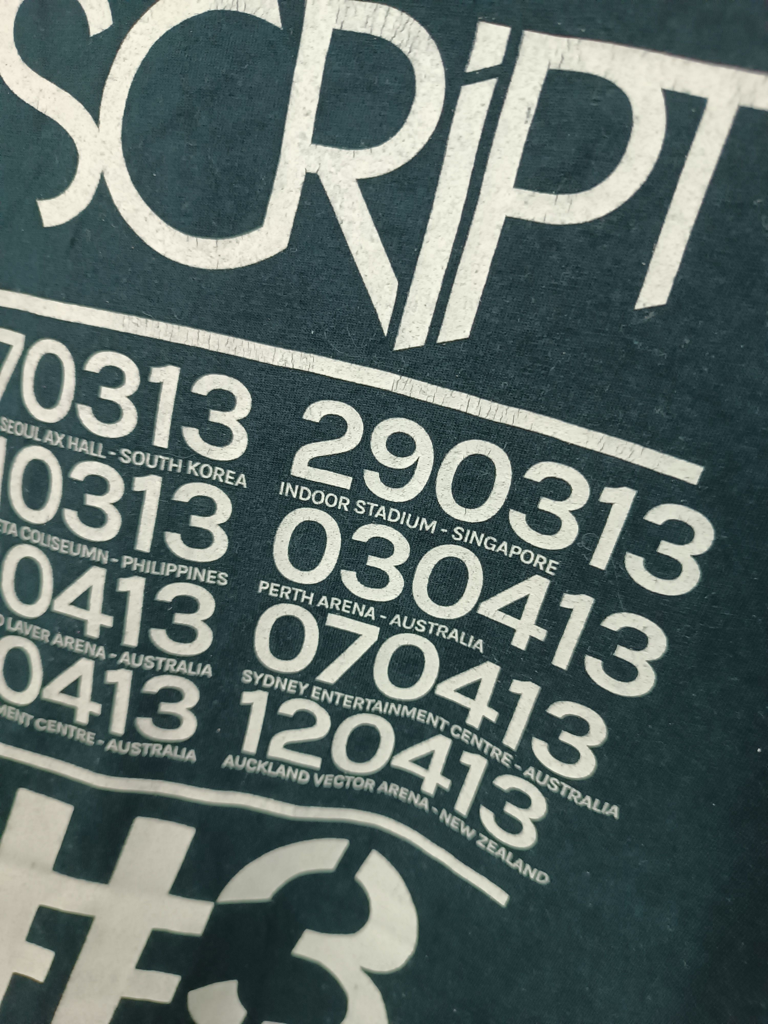 Band Tees VINTAGE 2013 THE SCRIPT WORLD TOUR TEE maroon 5 greenday Size US S / EU 44-46 / 1 - 16 Thumbnail