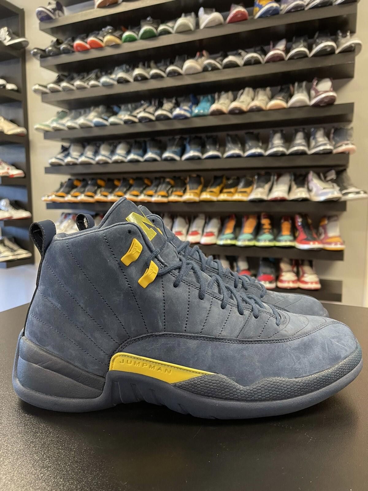 Jordan Brand Size 14 - Air Jordan 12 Retro Michigan NRG 2018 BQ3180- 407 Size US 14 / EU 47 - 3 Thumbnail