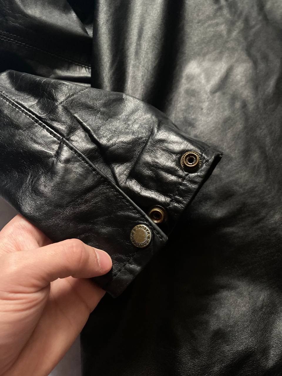Genuine Leather Vintage Leather Bomber Jacket Moto Y2K Schott Style Size US L / EU 52-54 / 3 - 10 Thumbnail