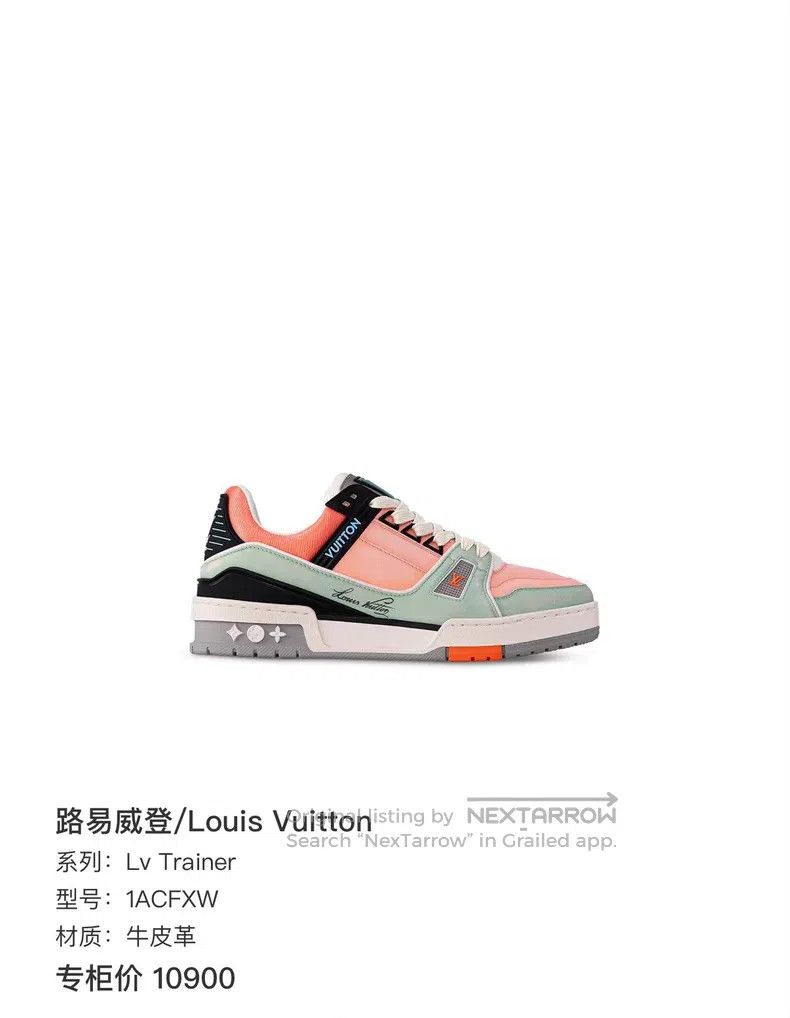 Louis Vuitton Louis Vuitton TRAINER New Macaron Black Green Pink shoes Size US 7.5 / EU 40-41 - 9 Thumbnail