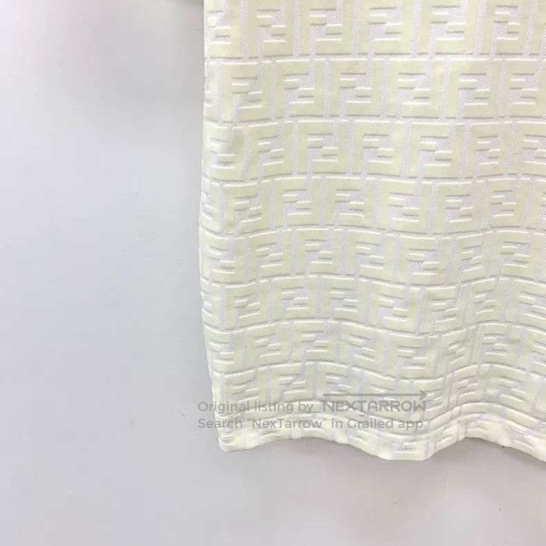 Fendi Fendi Beige Logo Letter Printed Cotton Lapel Single Breast Size US M / EU 48-50 / 2 - 4 Thumbnail