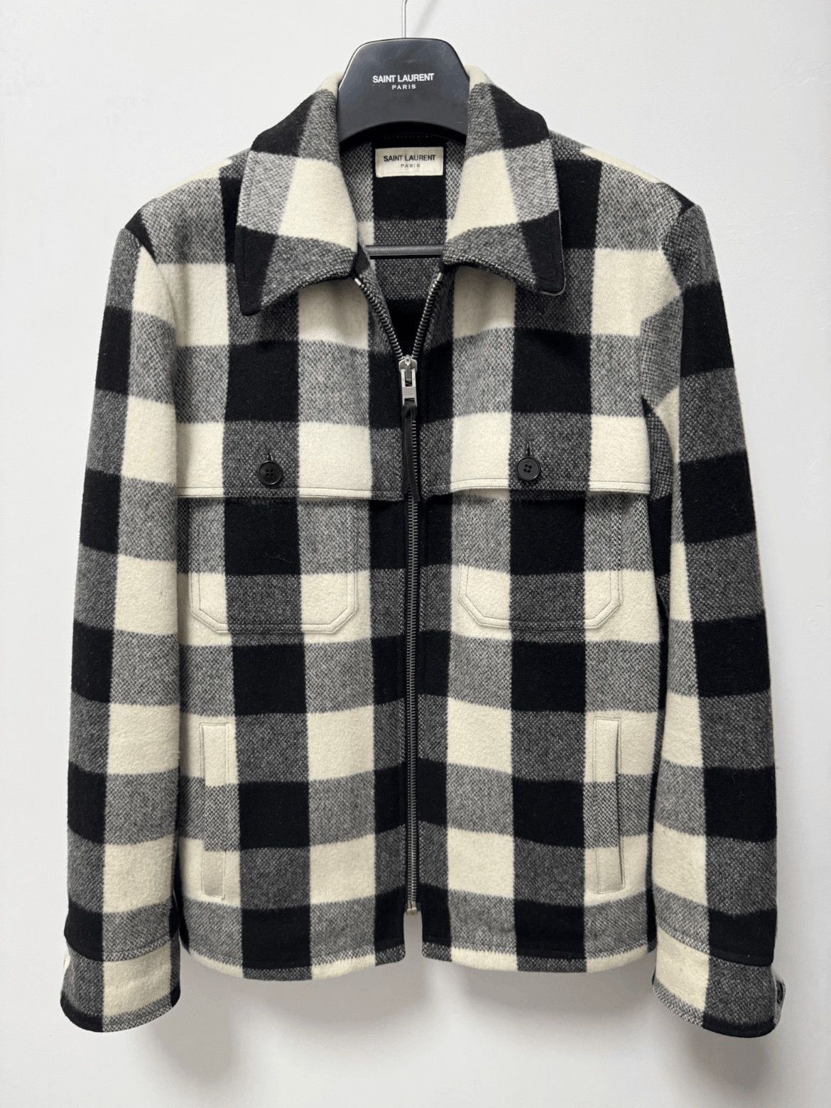 Saint Laurent Paris Sz 50 Saint Laurent Paris by Hedi 13AW Plaid Jacket-2508 Size US M / EU 48-50 / 2 - 1 Thumbnail
