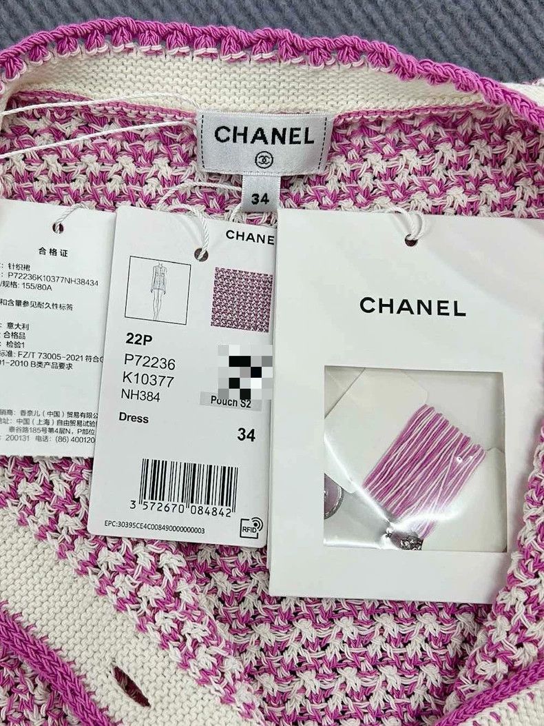 Chanel Chanel Pink knitted dress Size XXS / US 00 / IT 34 - 7 Thumbnail