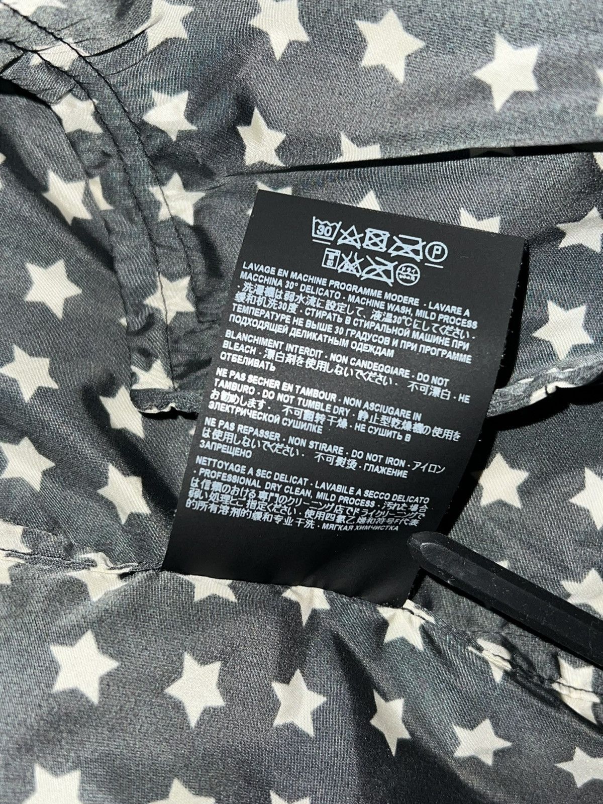 Saint Laurent Paris Star print windbreaker Size US S / EU 44-46 / 1 - 9 Thumbnail