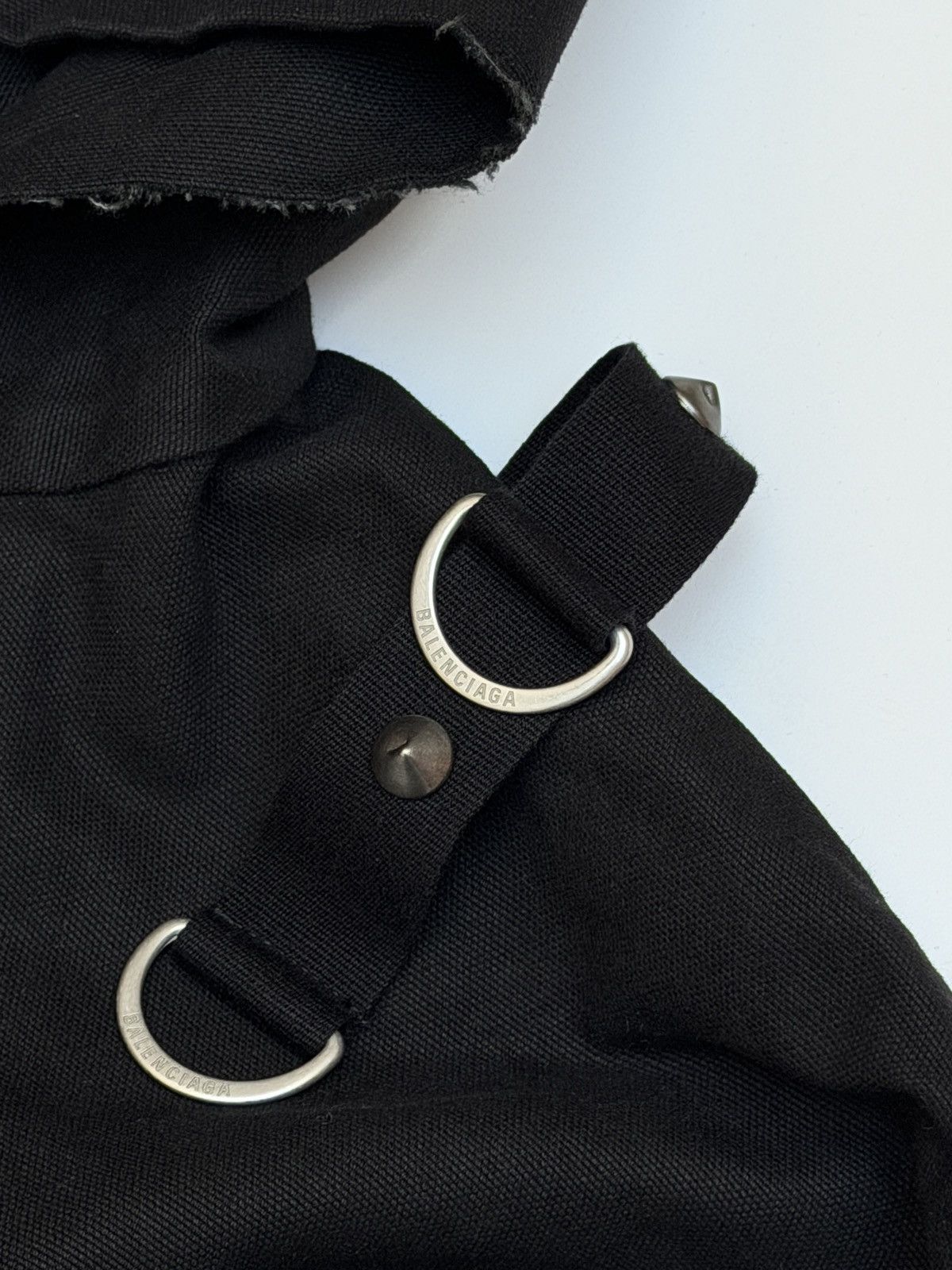 Balenciaga Balenciaga Hooded Studded Zip Up Jacket Black Size US XS / EU 42 / 0 - 9 Thumbnail