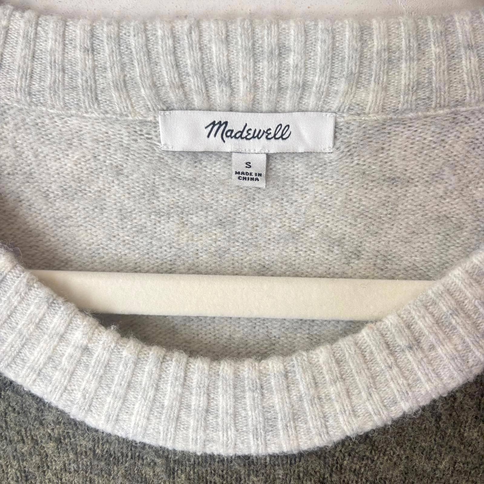 Madewell Madewell Colorblock Sweater in Olive and Gray Size S / US 4 / IT 40 - 6 Thumbnail