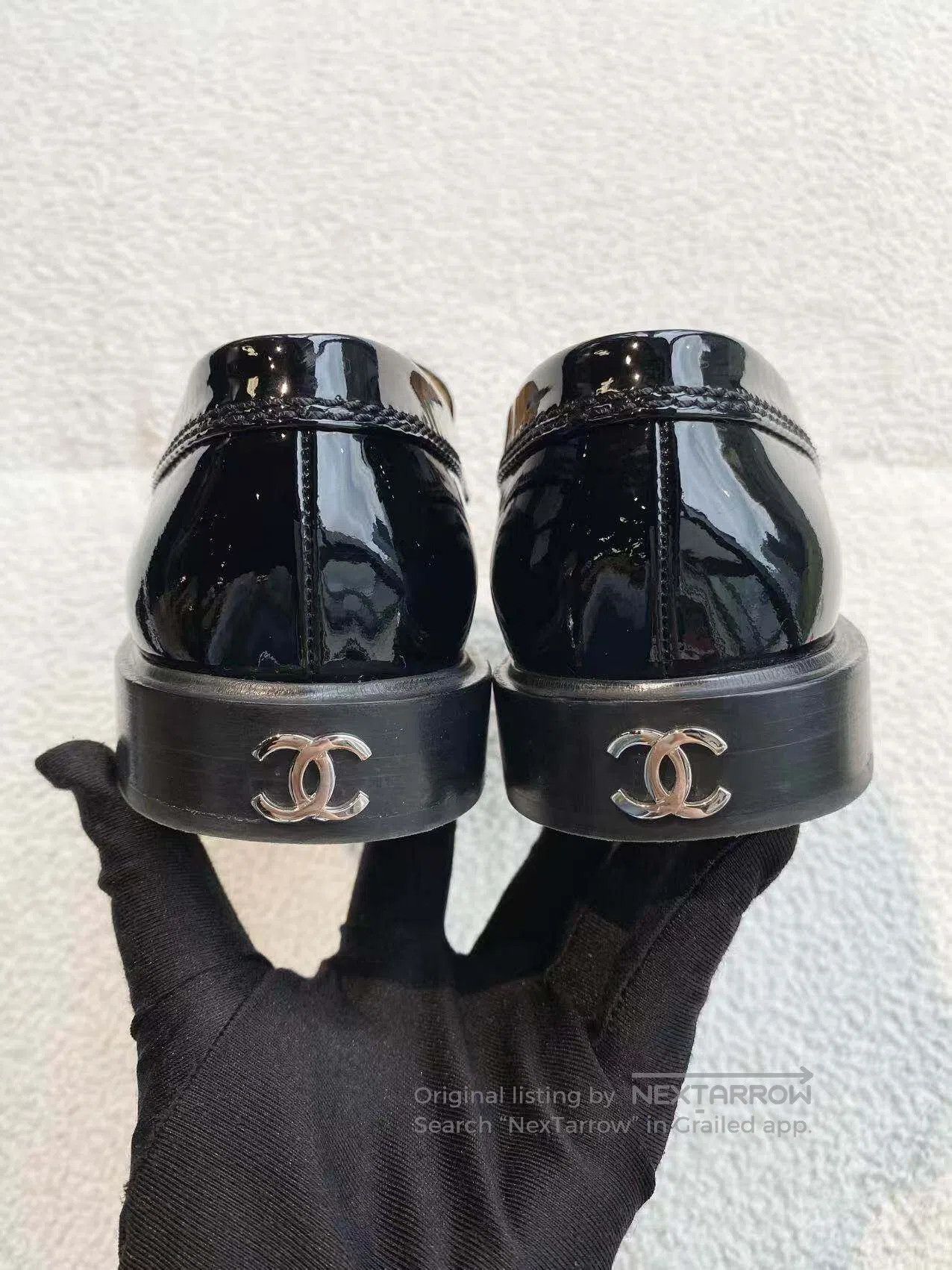 Chanel Chanel Patent leather letter logo loafers| Size US 5.5 / IT 35.5 - 5 Thumbnail