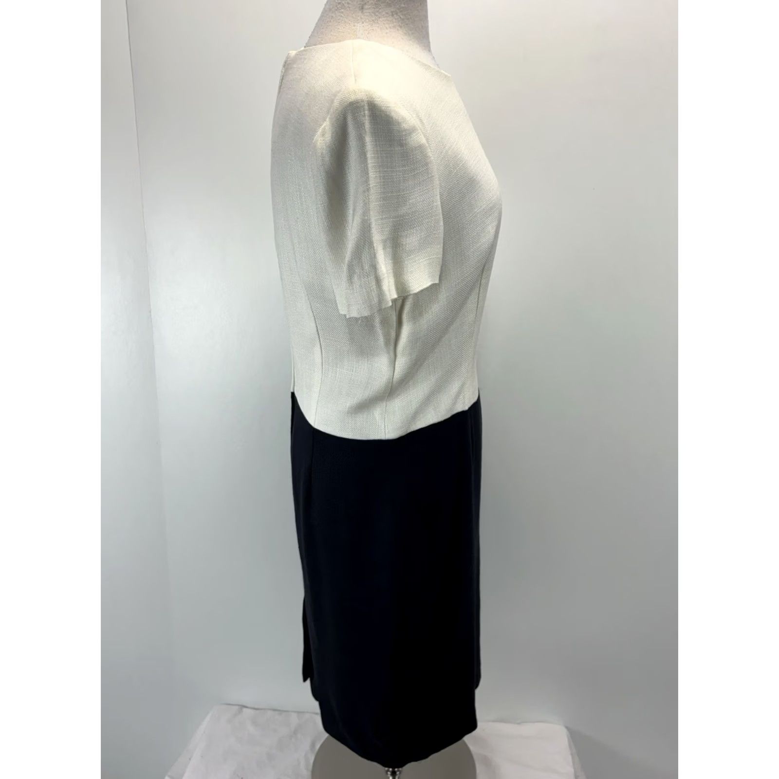 Talbots VINTAGE Talbots Dress Set Women’s 10 Black White Career Jacket Made USA 90s Dress Suit Secretary/Geek Size L / US 10 / IT 46 - 5 Thumbnail