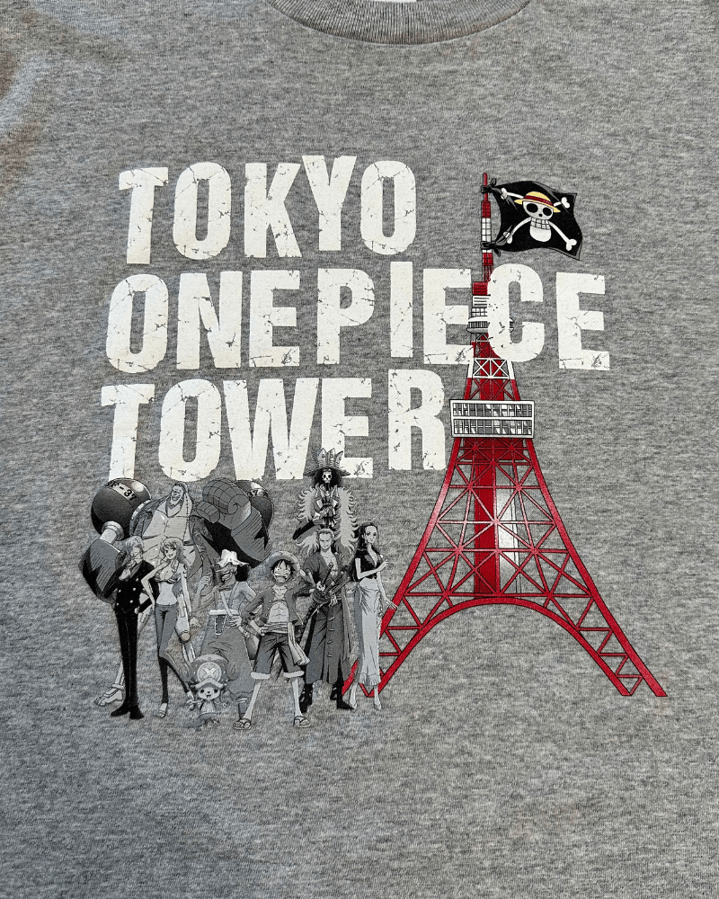 One Piece Rare Tokyo One Piece Tower Gray T-Shirt - Size Medium Size US M / EU 48-50 / 2 - 4 Thumbnail