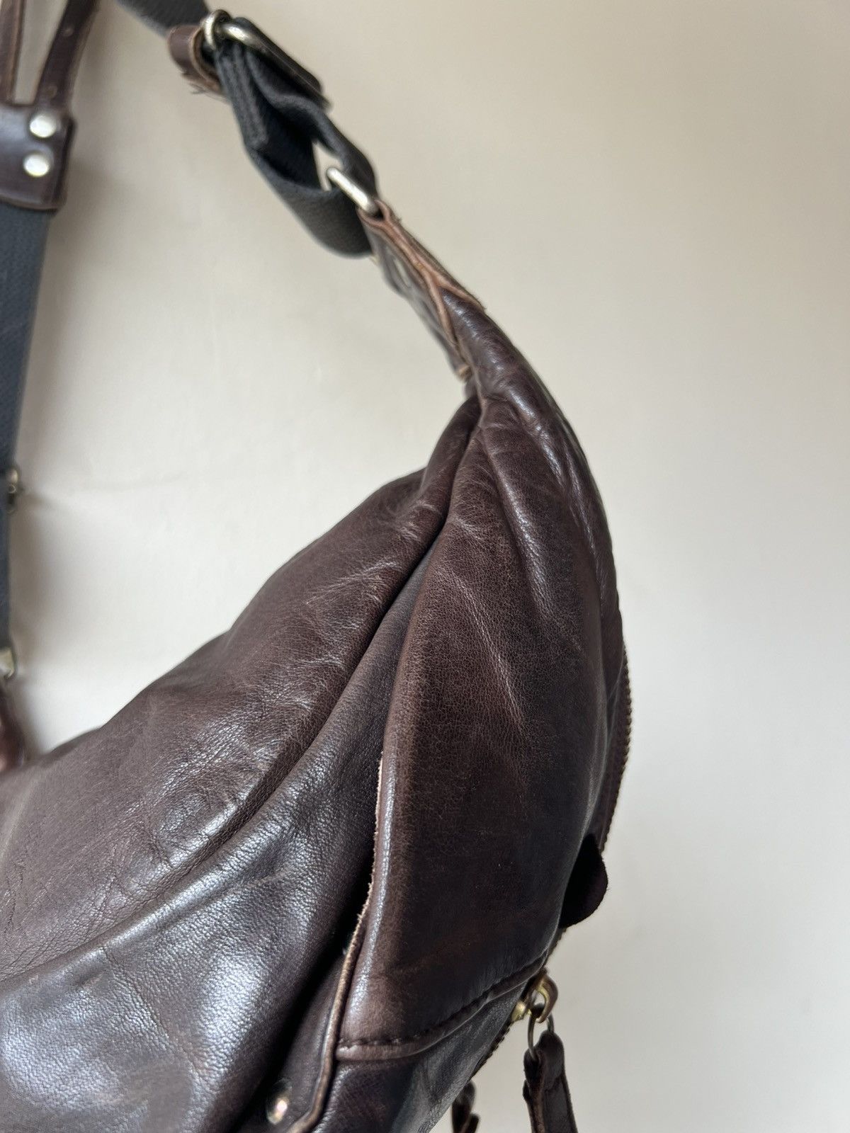 Leather Regalo Tokyo Japan Patina Leather Cargo Chest Bag Size ONE SIZE - 17 Thumbnail