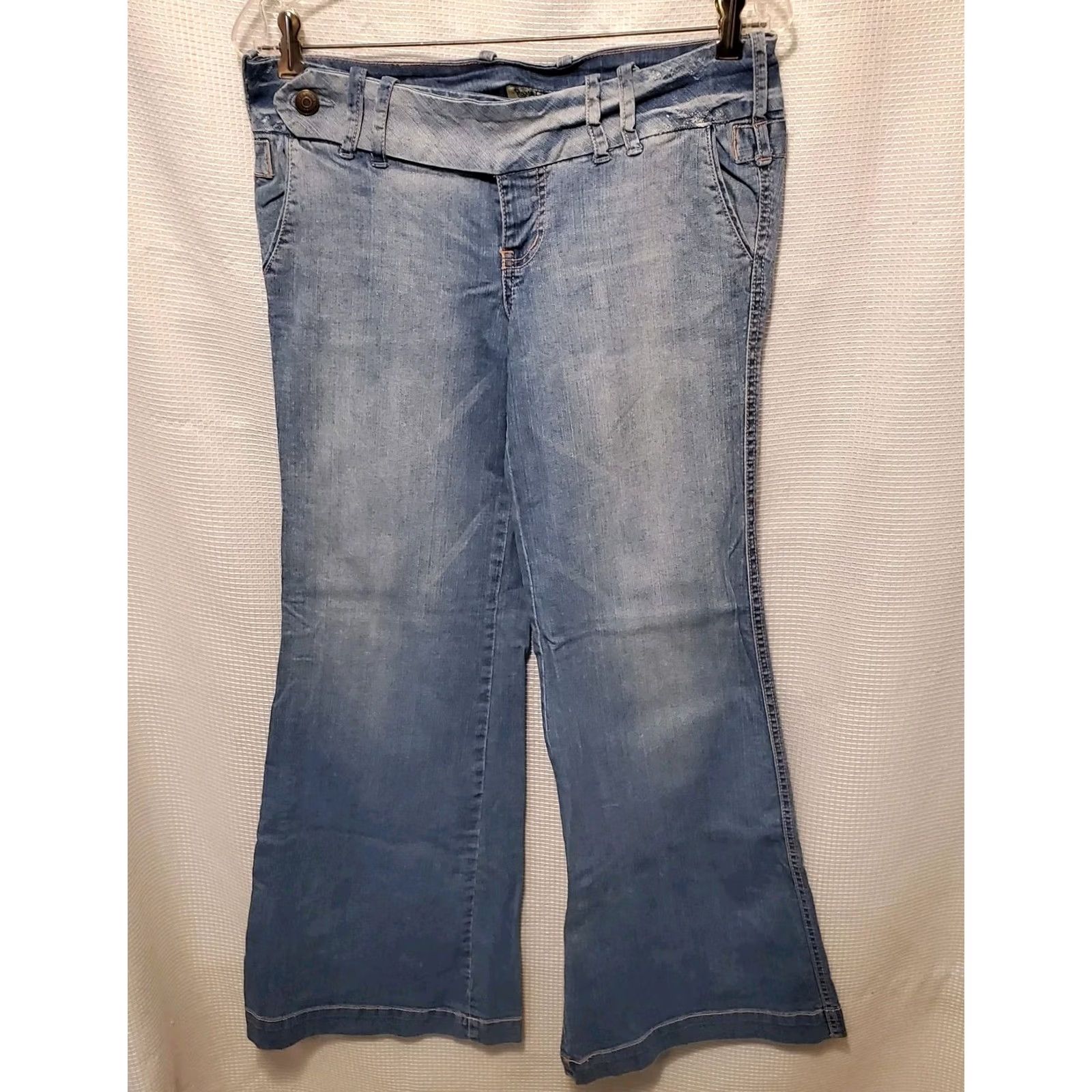Vintage VINTAGE Paris Blues Jeans Y2K 90s light wash button fly 100% cotton Faded Flare Size 34" / US 12 / IT 48 - 2 Thumbnail