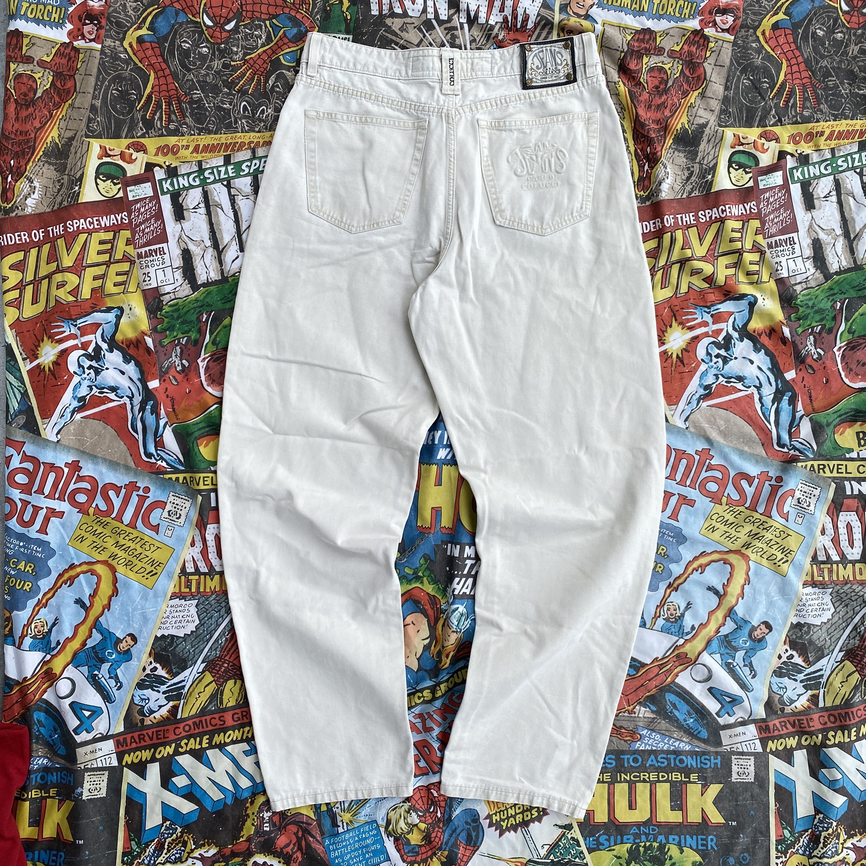 Carlo Colucci × Vintage Carlo Colucci vintage beige jeans - 36 x 34 Size US 36 / EU 52 - 1 Thumbnail