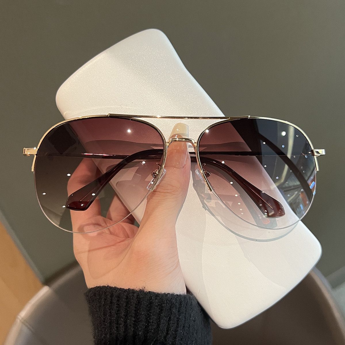 VIBE Future Street ins style custom avant-garde sunglasses Size ONE SIZE - 5 Thumbnail