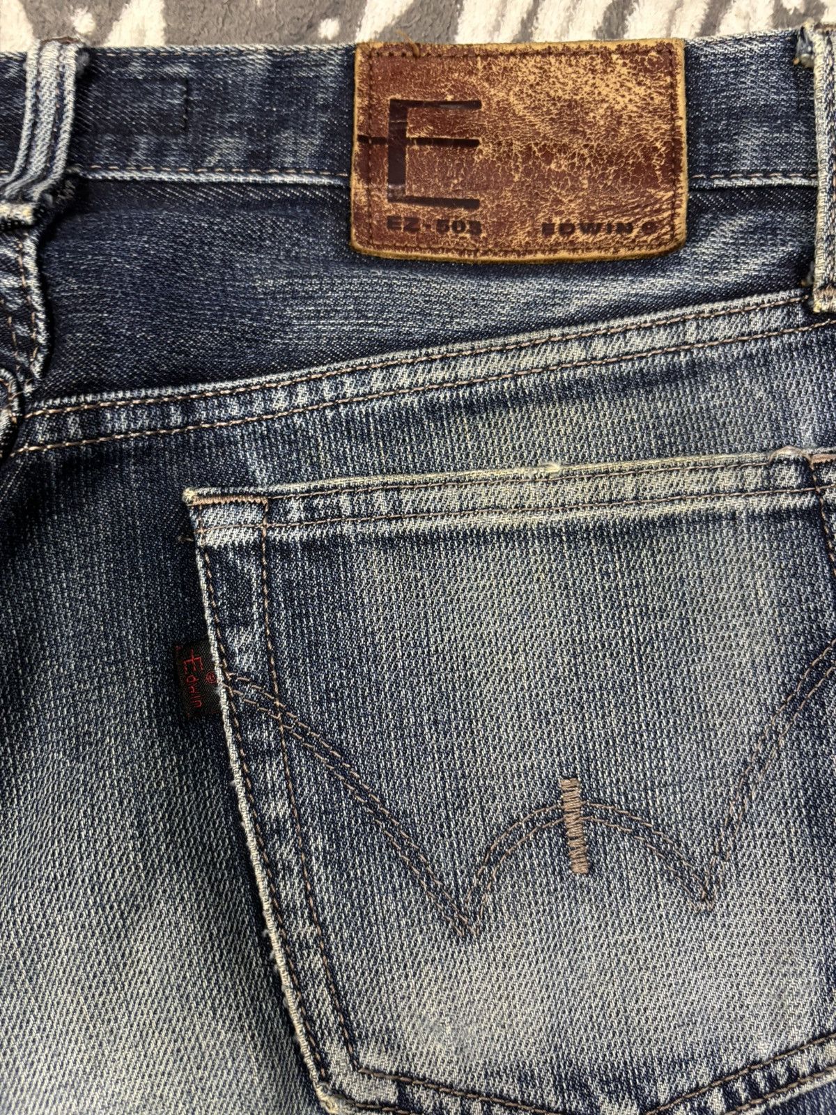 Edwin Edwin EZ-503 E Function Whiskers Rusty Wash Loose Fit Jeans Size US 29 - 12 Thumbnail