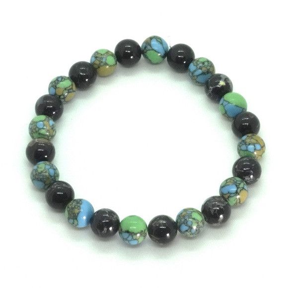 Other 8mm Beaded Bracelet #BRB-169 Size ONE SIZE - 2 Thumbnail