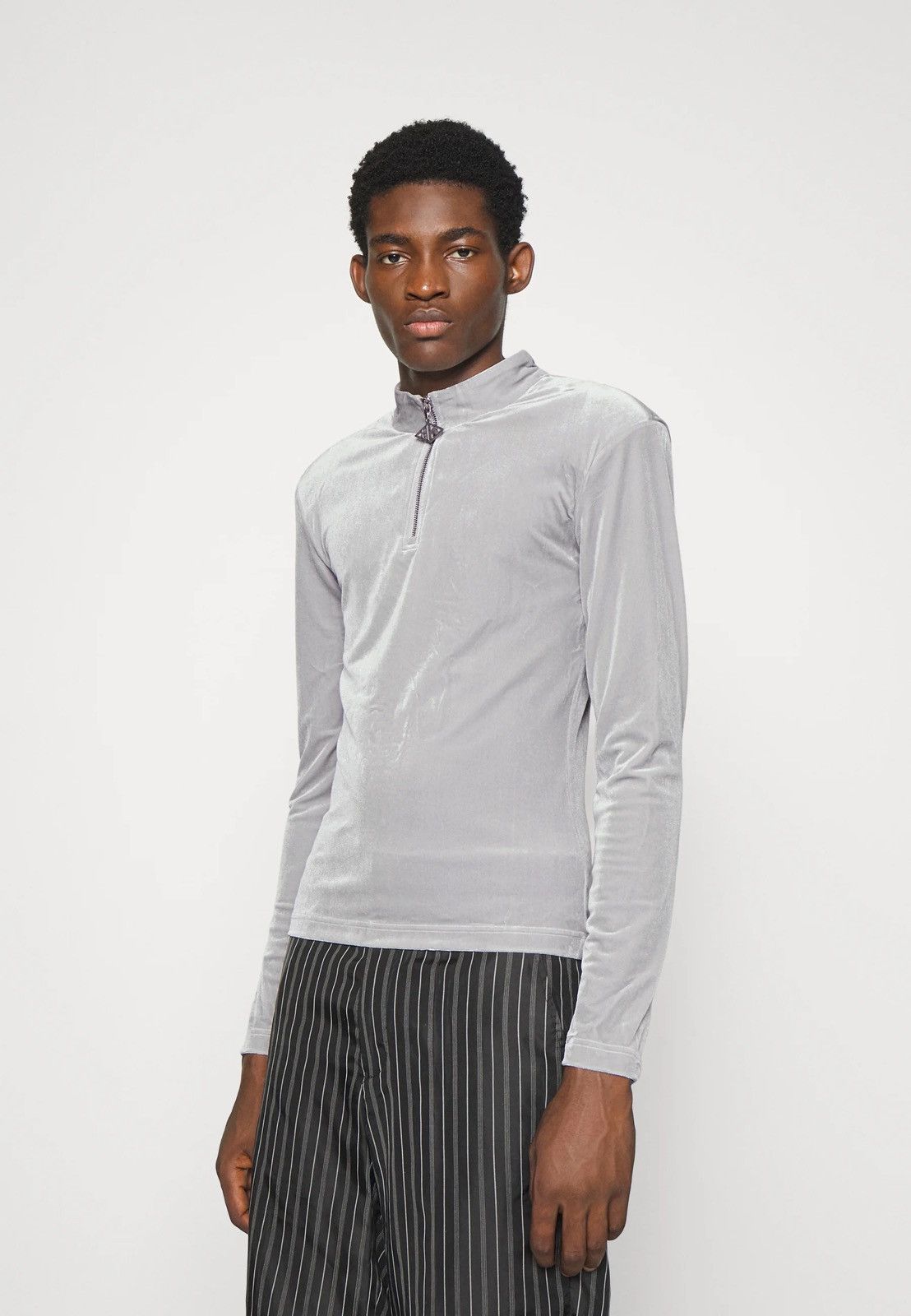 Han Kjobenhavn !DS! SS22 Han Kjobenhavn Half Zip Sharp Grey Long Sleeve Size US M / EU 48-50 / 2 - 2 Thumbnail