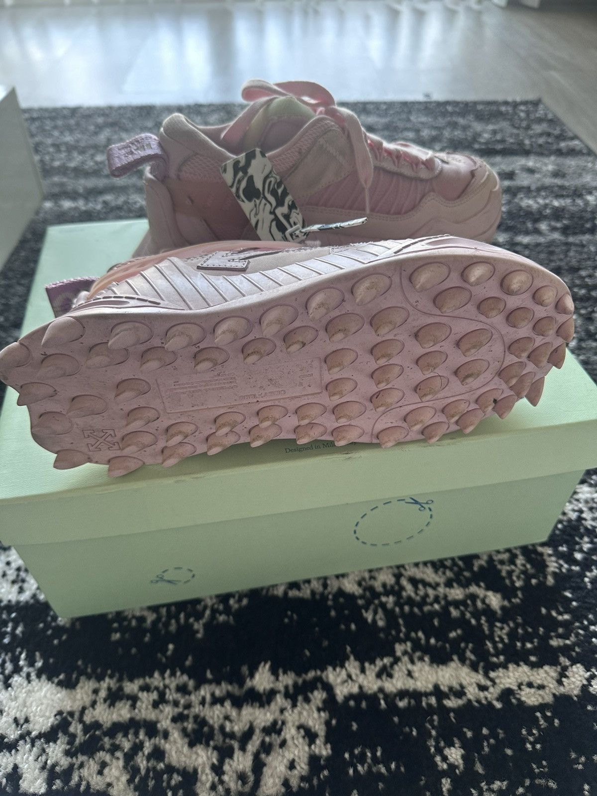 Off-White Off-White Pink Odsy Shoes Size US 7 / IT 37 - 5 Thumbnail