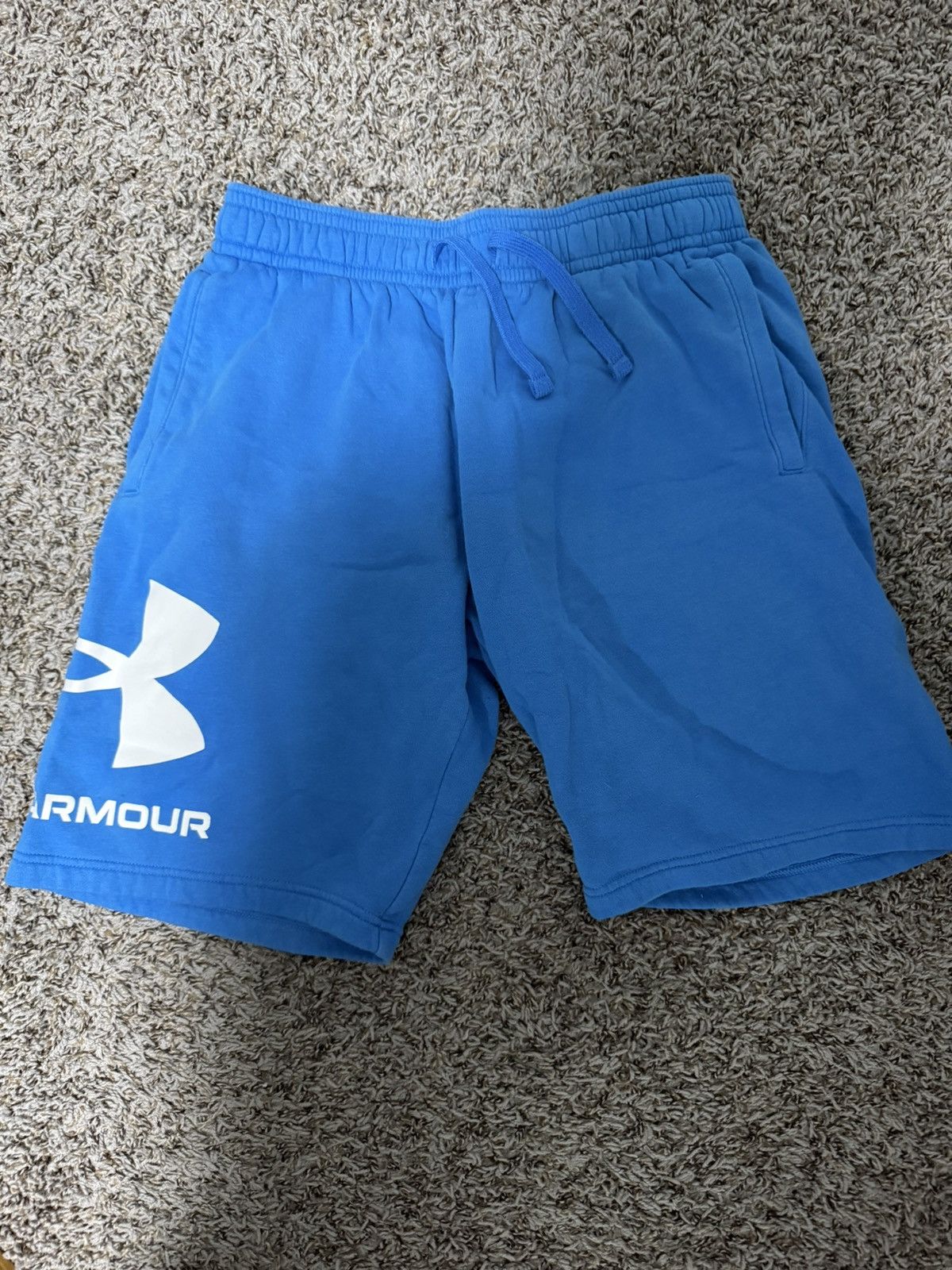 Under Armour 🔵 Under Armour Shorts (Blue with White Logo) Size US 34 / EU 50 - 2 Thumbnail