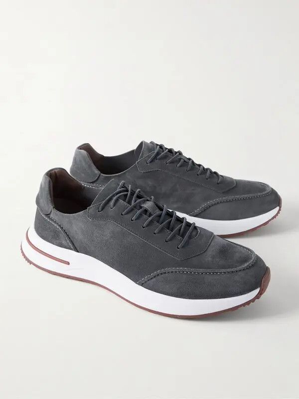 Loro Piana o1srvl11e1024 Walk Low-Top Sneaker in Dark Grey Size US 8 / EU 41 - 4 Thumbnail