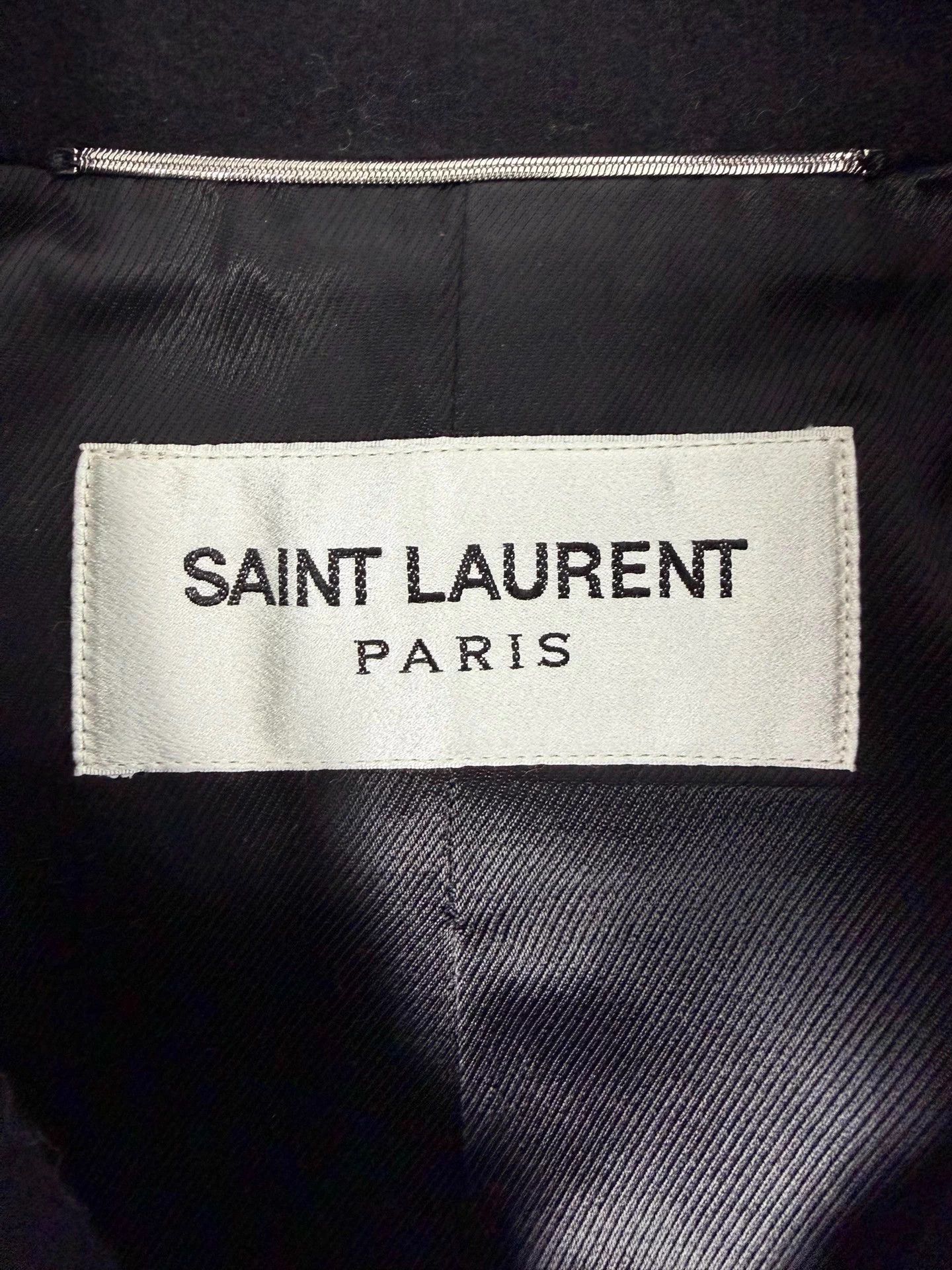 Saint Laurent Paris SLP 21FW black double breasted navy wool coat 46 Size US S / EU 44-46 / 1 - 4 Thumbnail