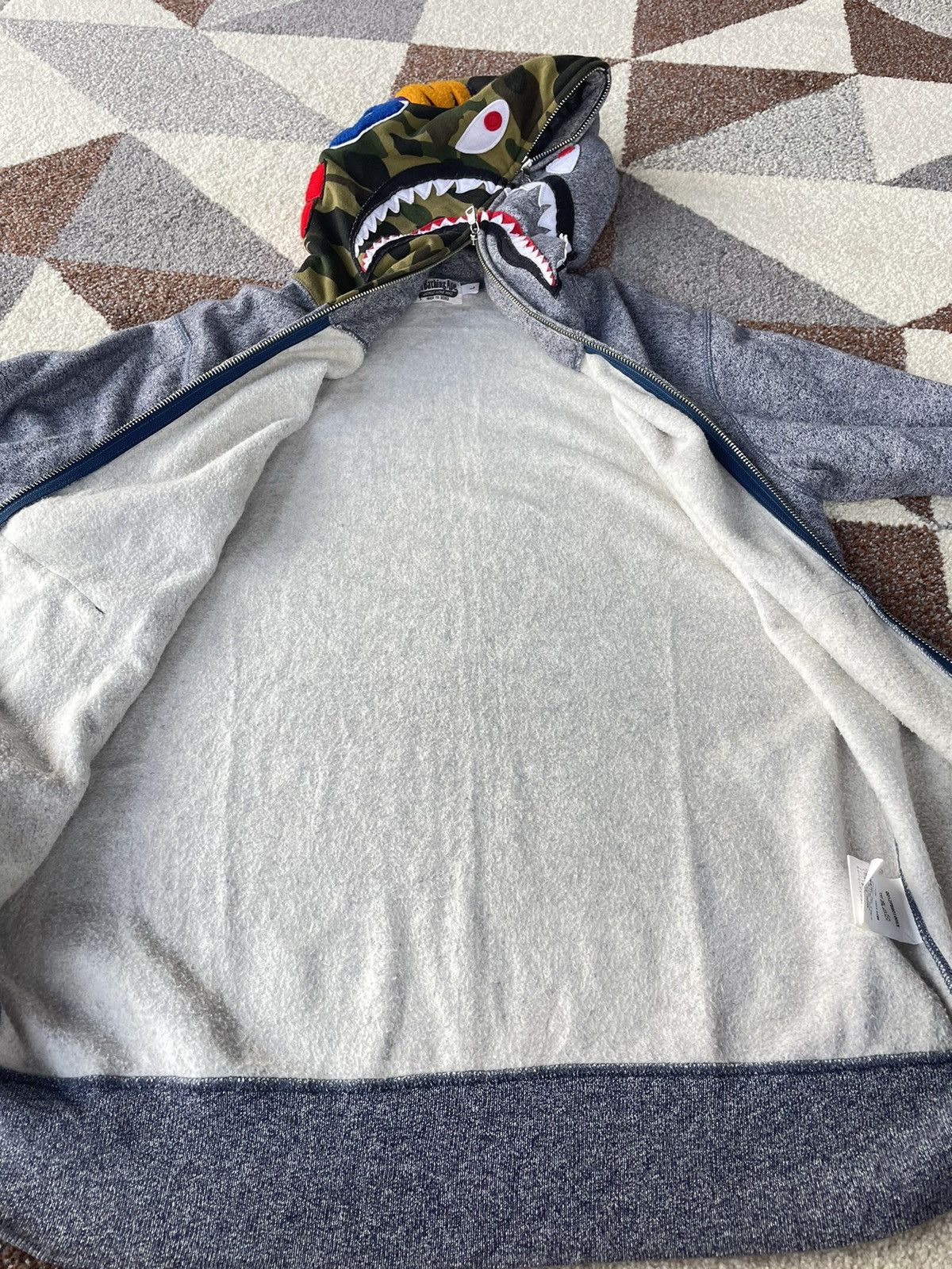 Bape Bape Half Camo Shark Fullzip Hoodie Size US L / EU 52-54 / 3 - 15 Thumbnail
