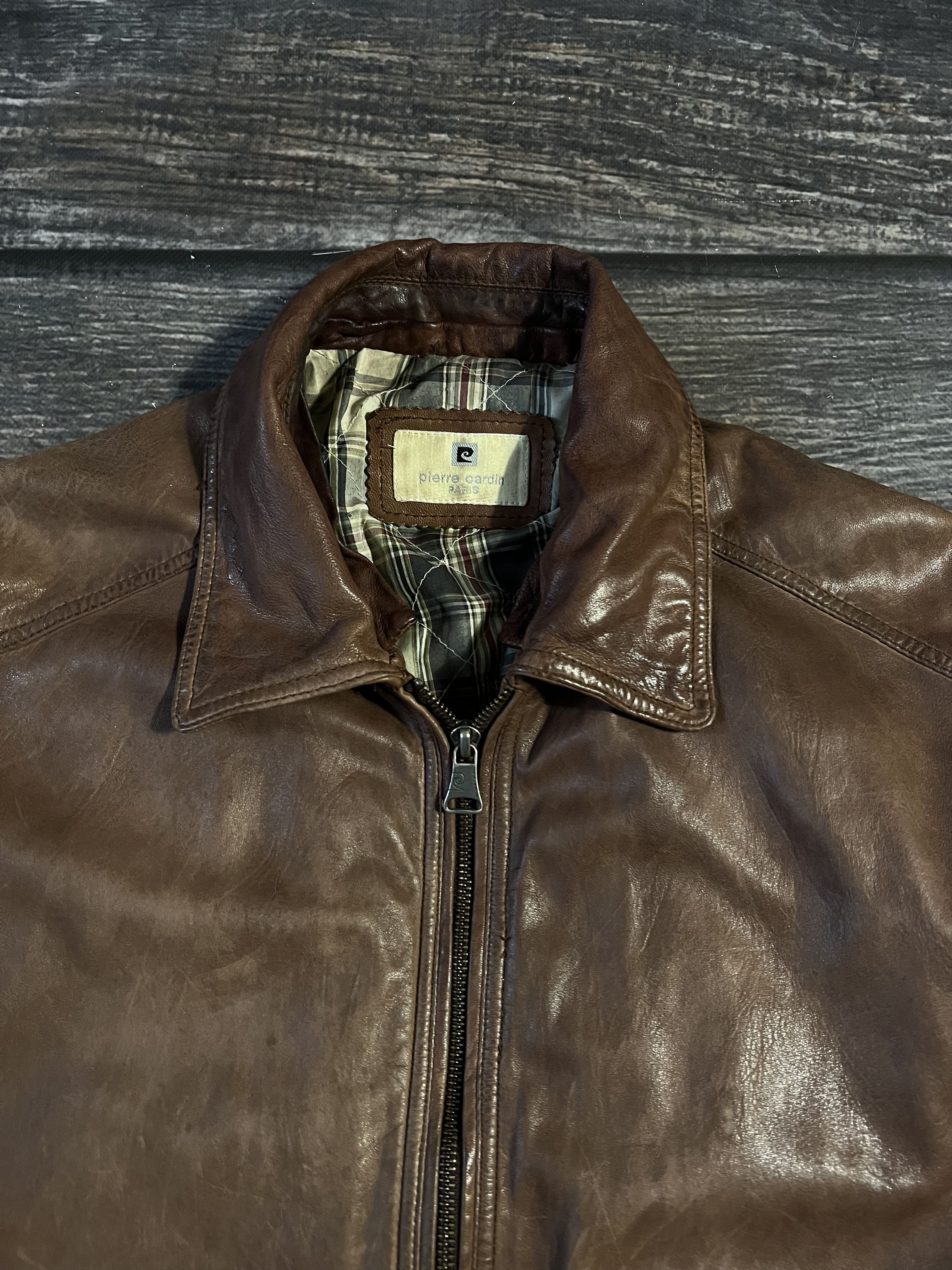 Pierre Cardin 90s Pierre Cardin Double Pocket Leather Biker Jacket Size US L / EU 52-54 / 3 - 4 Thumbnail