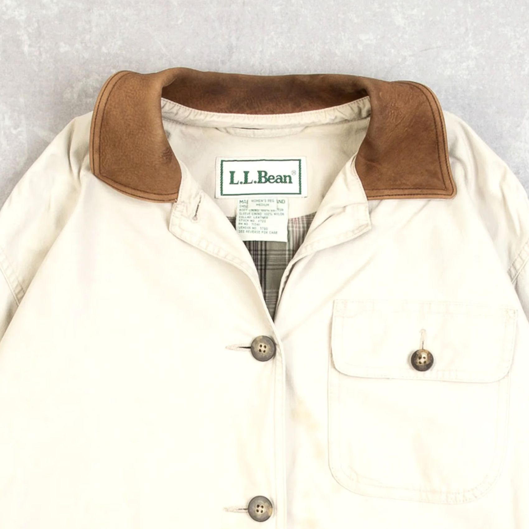 Vintage L.L.Bean Vintage Barn Jacket Women's 1990s Beige Medium Beir Beige? Size M / US 6-8 / IT 42-44 - 3 Thumbnail