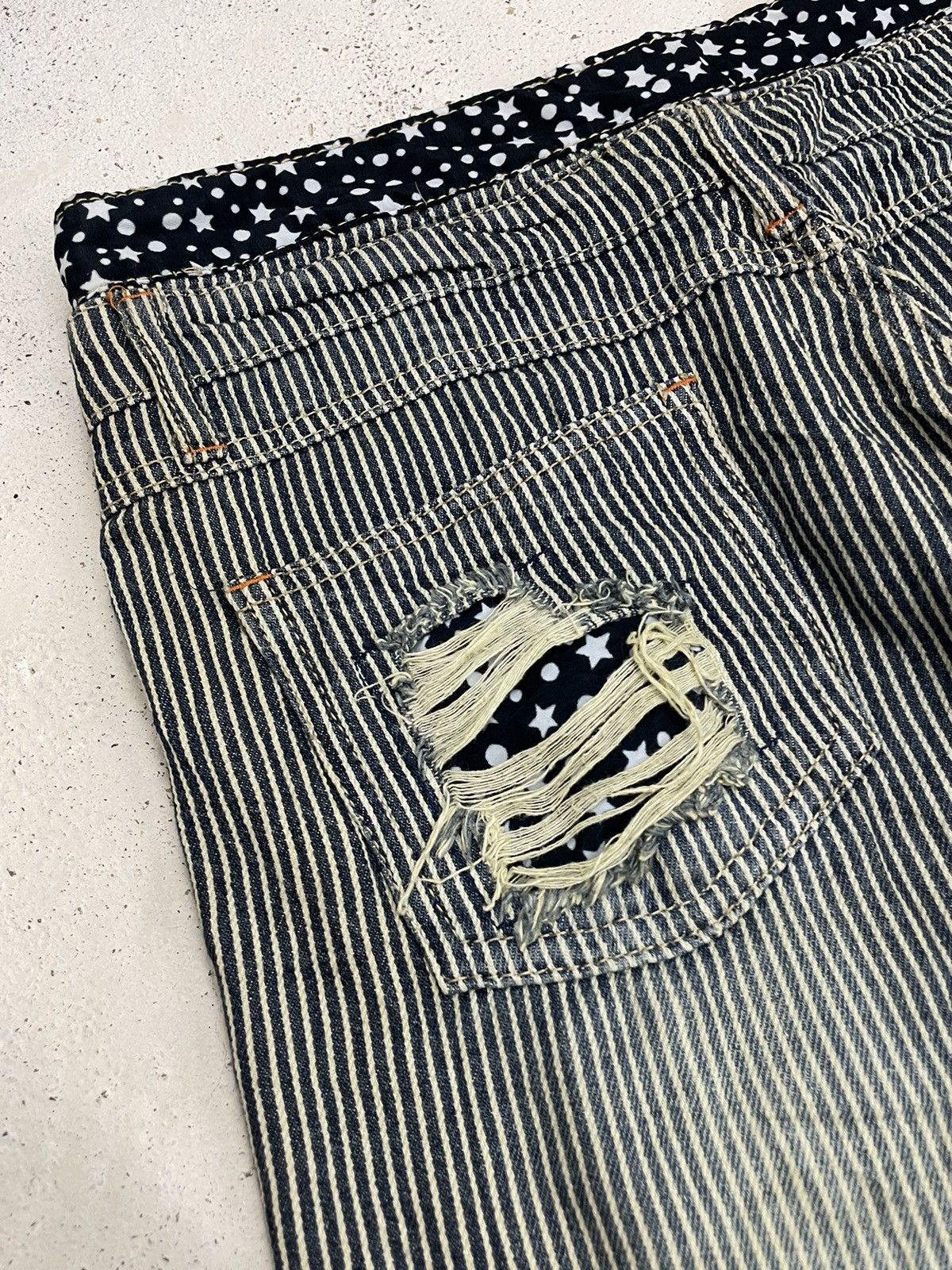 Hysteric Glamour × Japanese Brand Hickory Distressed Repair Double Waist Clone Devgru Y2K Size US 31 - 16 Thumbnail