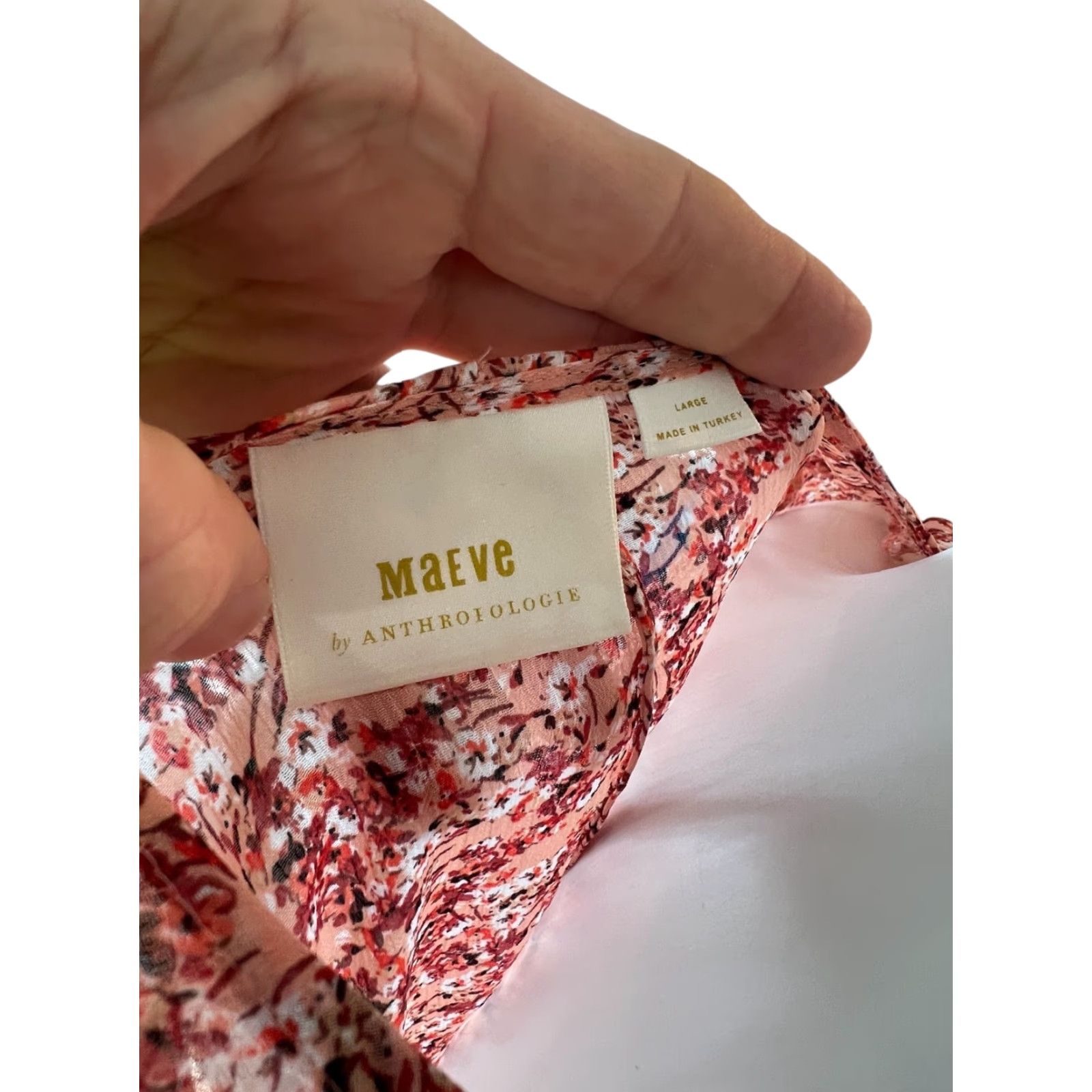 Anthropologie Anthropologie Maeve Orange Red Floral Large Wrap Maxi Dress Size L / US 10 / IT 46 - 6 Thumbnail