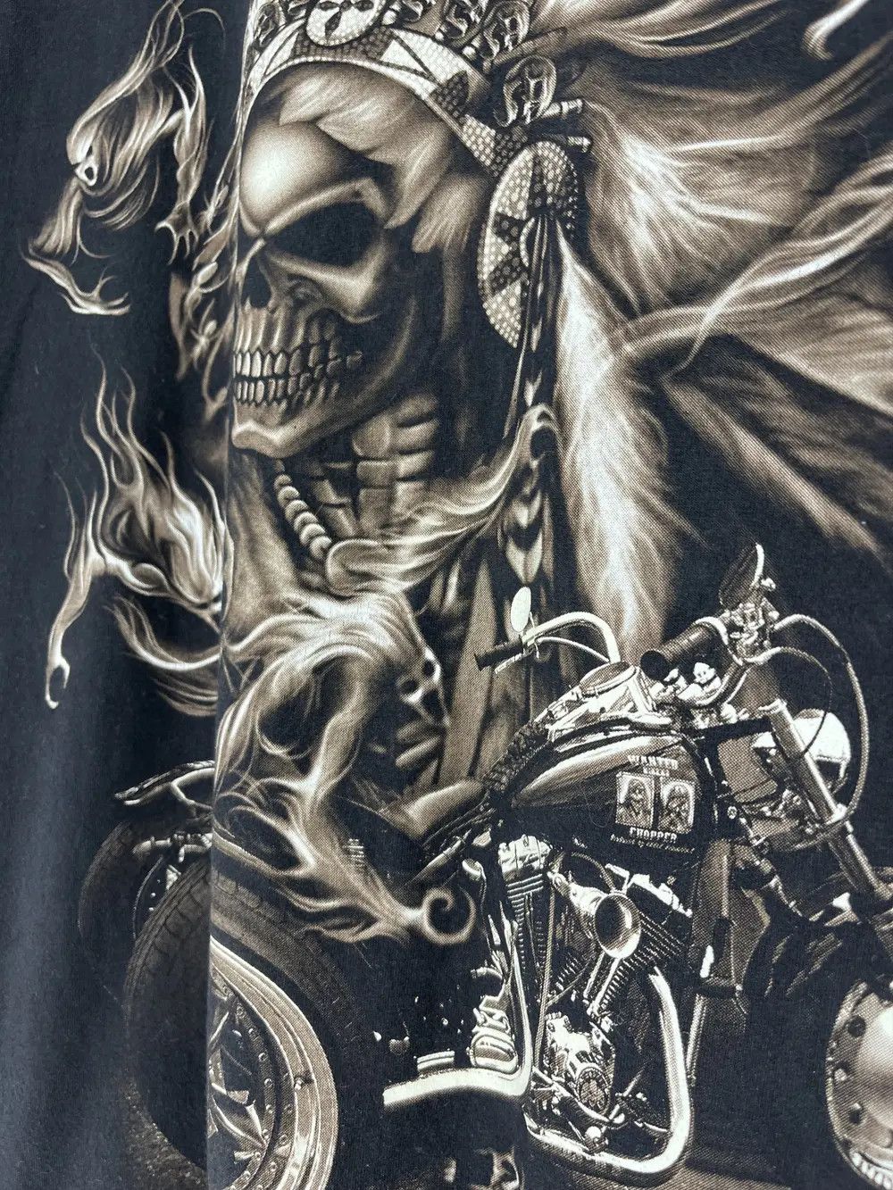 Band Tees Vintage Y2K Devil Skull Tee Horror Face Neon Print Band Rock Size US M / EU 48-50 / 2 - 5 Thumbnail
