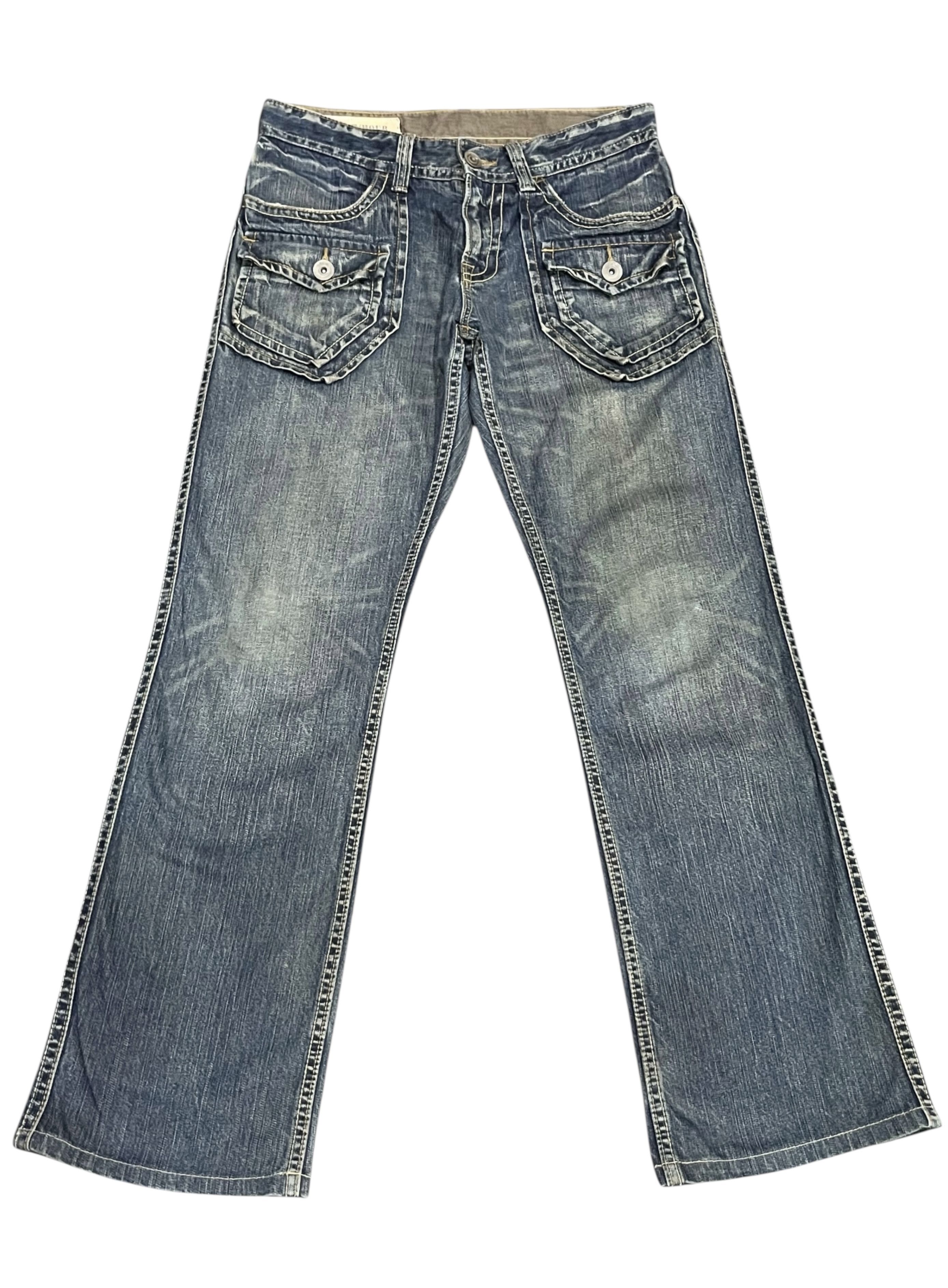 Japanese Brand 🔥Vintage Bush Pants Distressed Rusty Denim Japanese Brand Size US 31 - 1 Thumbnail