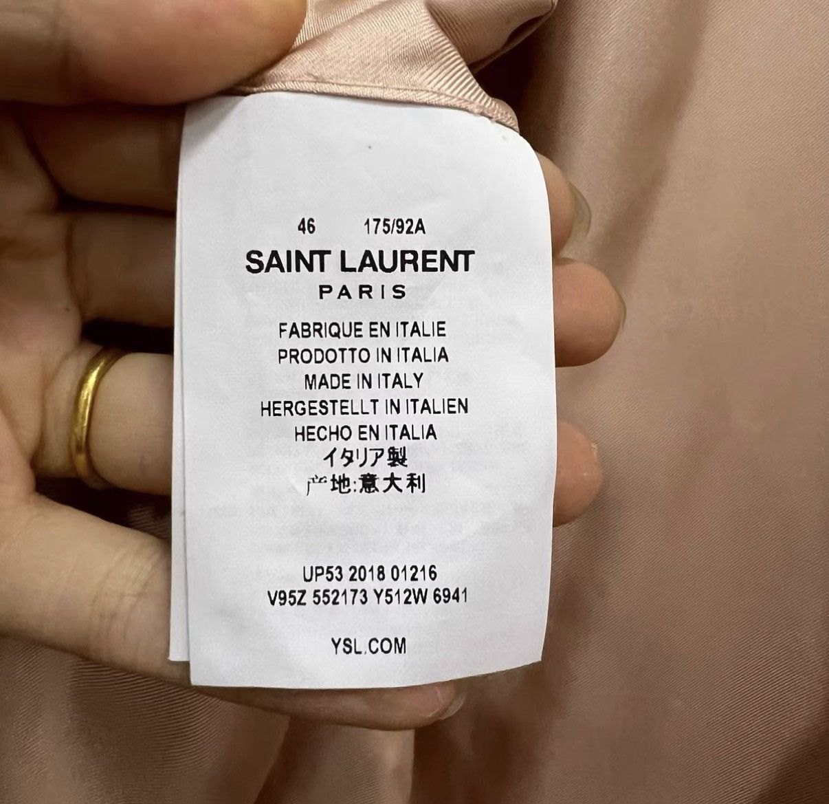 Saint Laurent Paris Saint Laurent SLP Pink Lapel Casual Blazer J41 Size L / US 10 / IT 46 - 3 Thumbnail