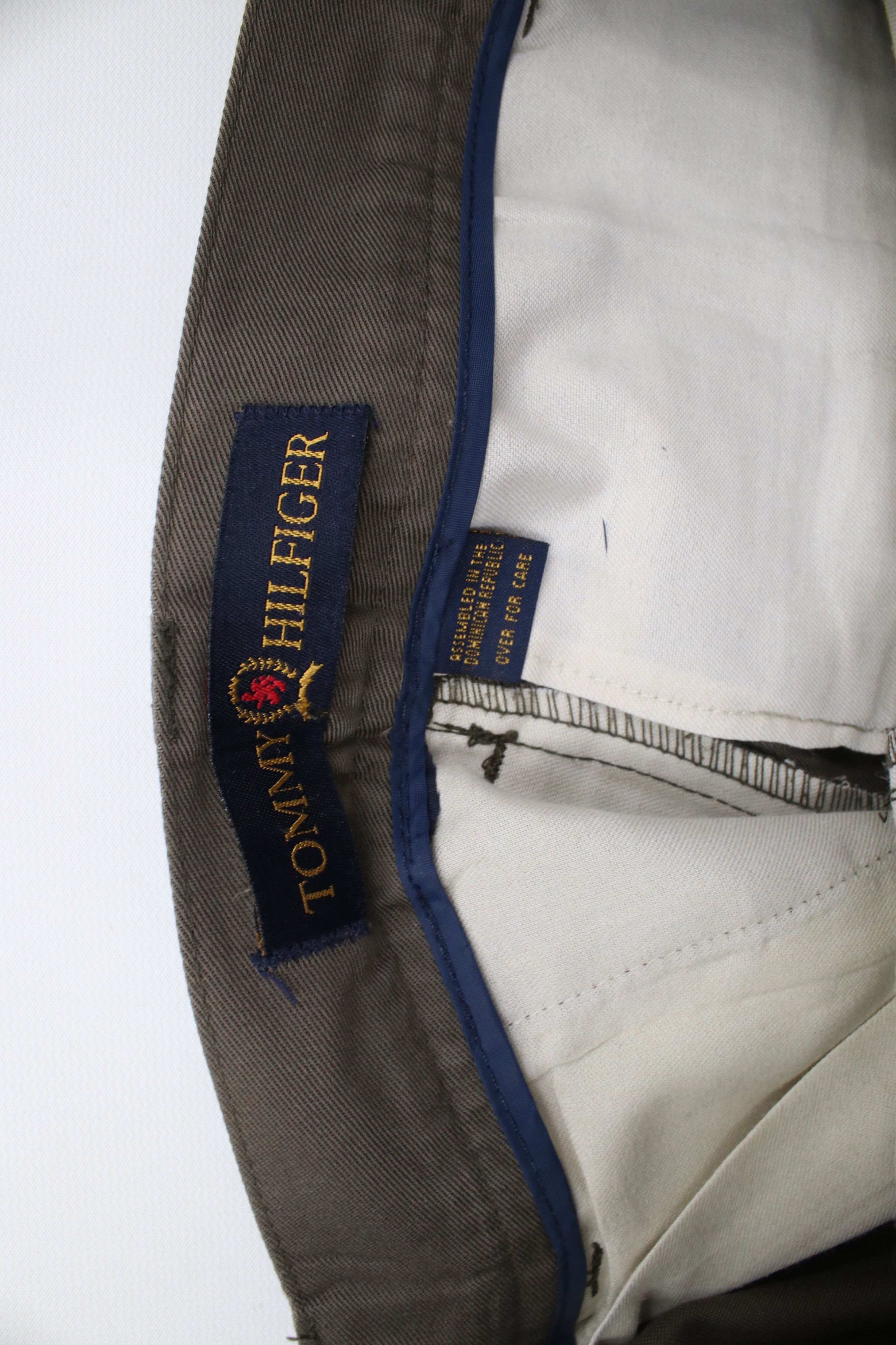 Tommy Hilfiger × Vintage Vintage 90s Tommy Hilfiger Wide Leg Chino Pants Breen Size US 30 / EU 46 - 6 Thumbnail